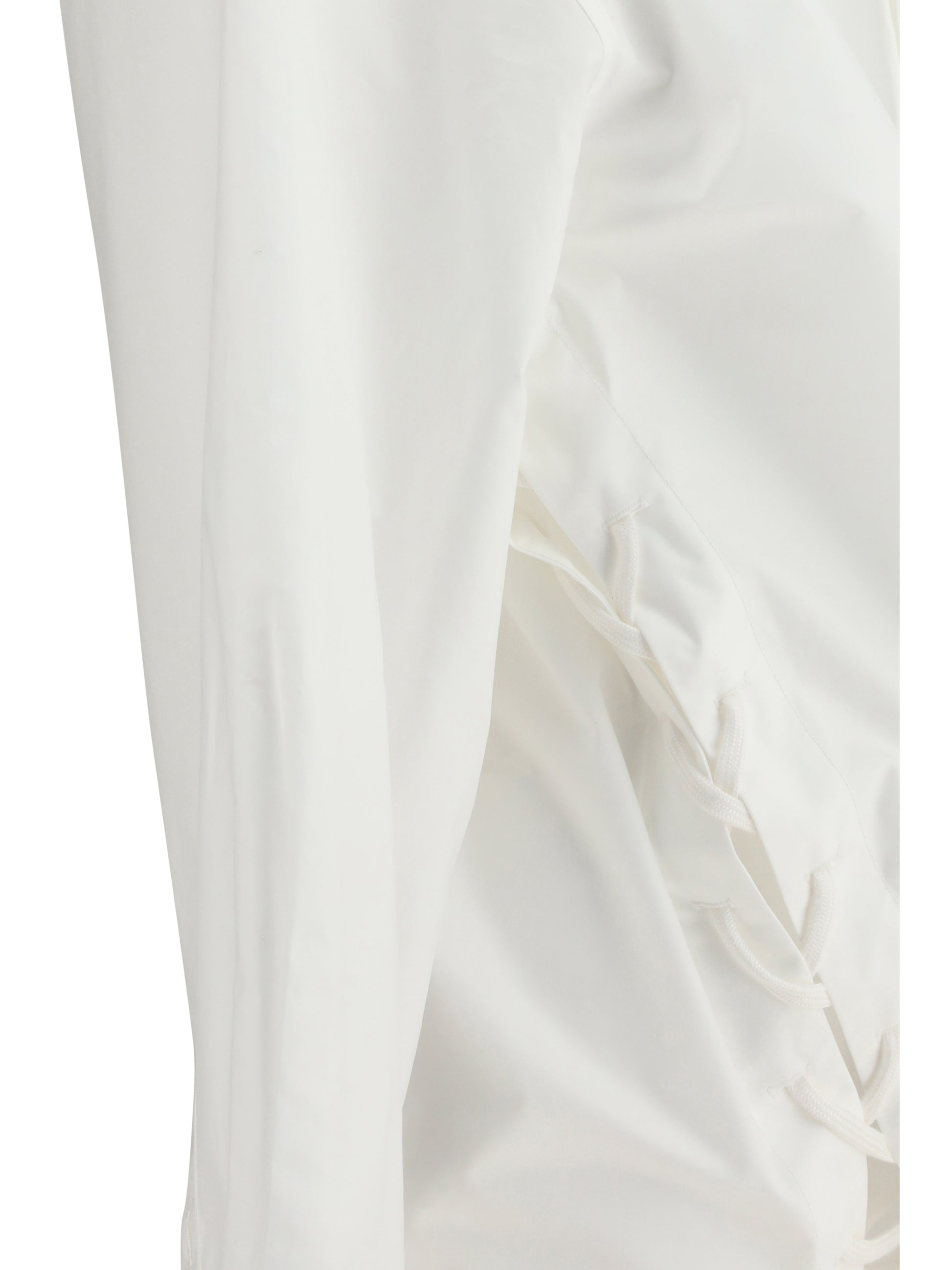 Balenciaga Women Lace-Up Cotton Shirt BALENCIAGA