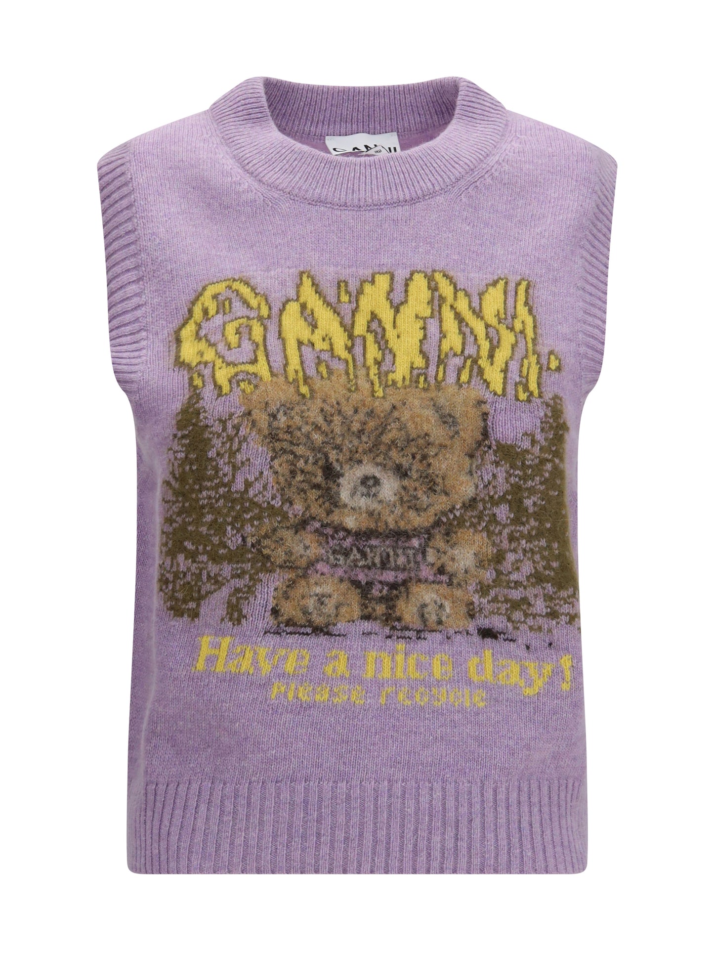 Ganni Women Teddy Alpaca And Wool-Blend Vest GANNI