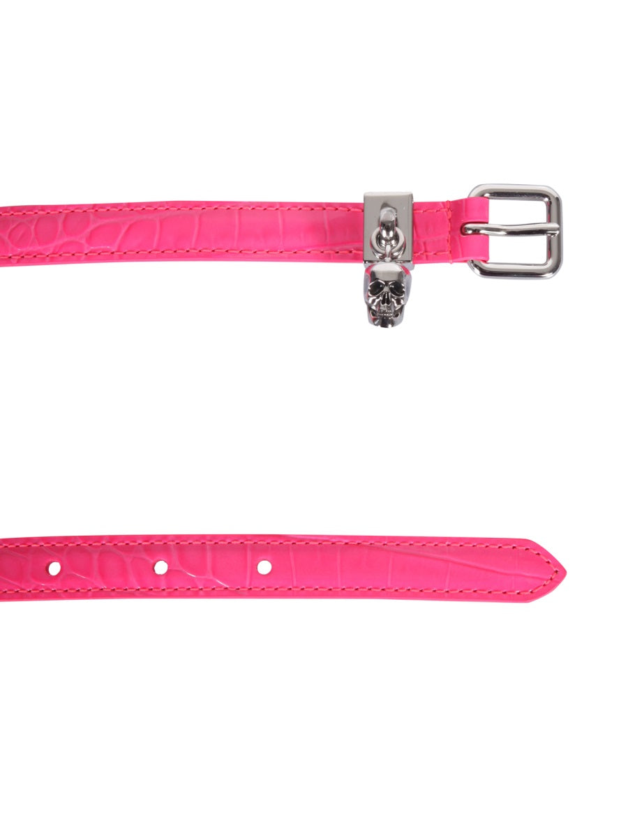 Alexander Mcqueen Women Double Belt With Skull And Pavè ALEXANDER MCQUEEN
