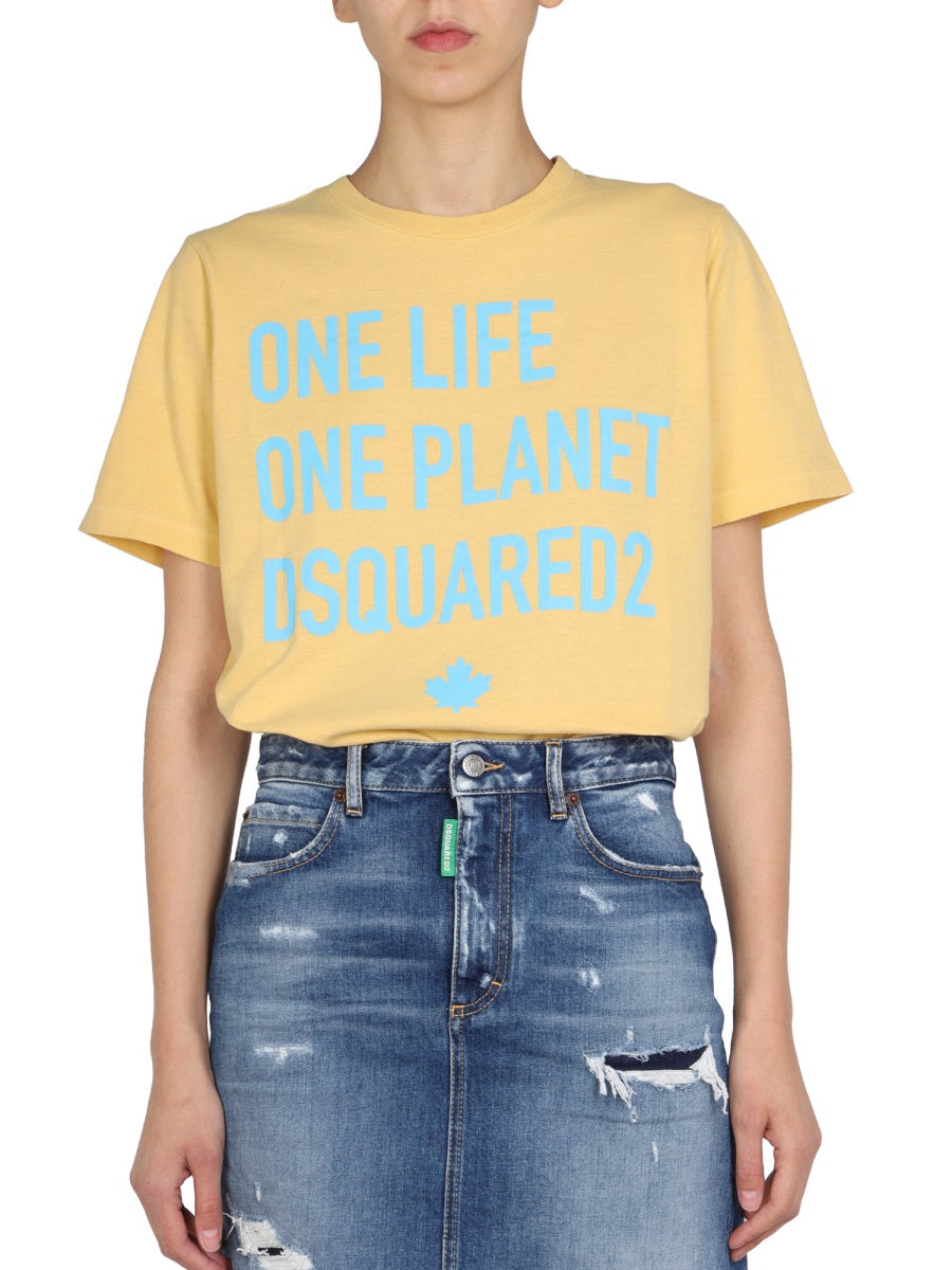 Dsquared Women "One Life One Planet" T-Shirt DSQUARED2
