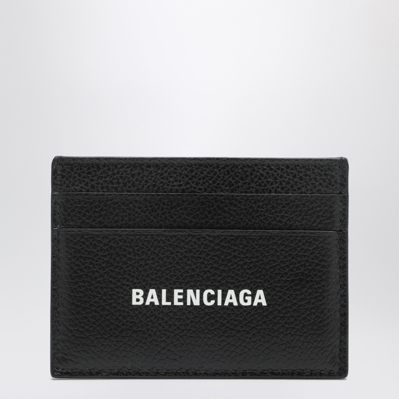 Balenciaga Cash Black Card Holder In Grained Leather Men BALENCIAGA