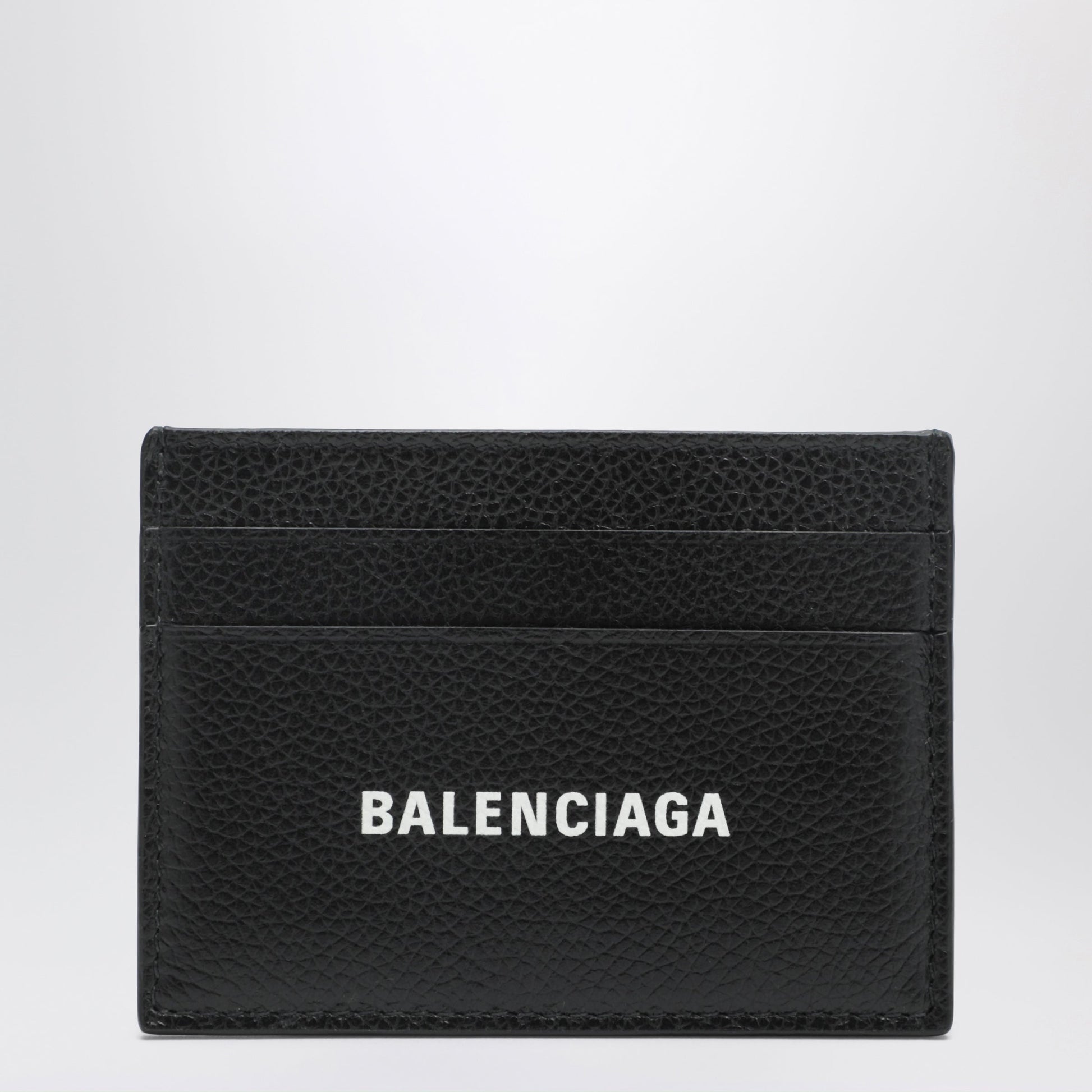 Balenciaga Cash Black Card Holder In Grained Leather Men BALENCIAGA