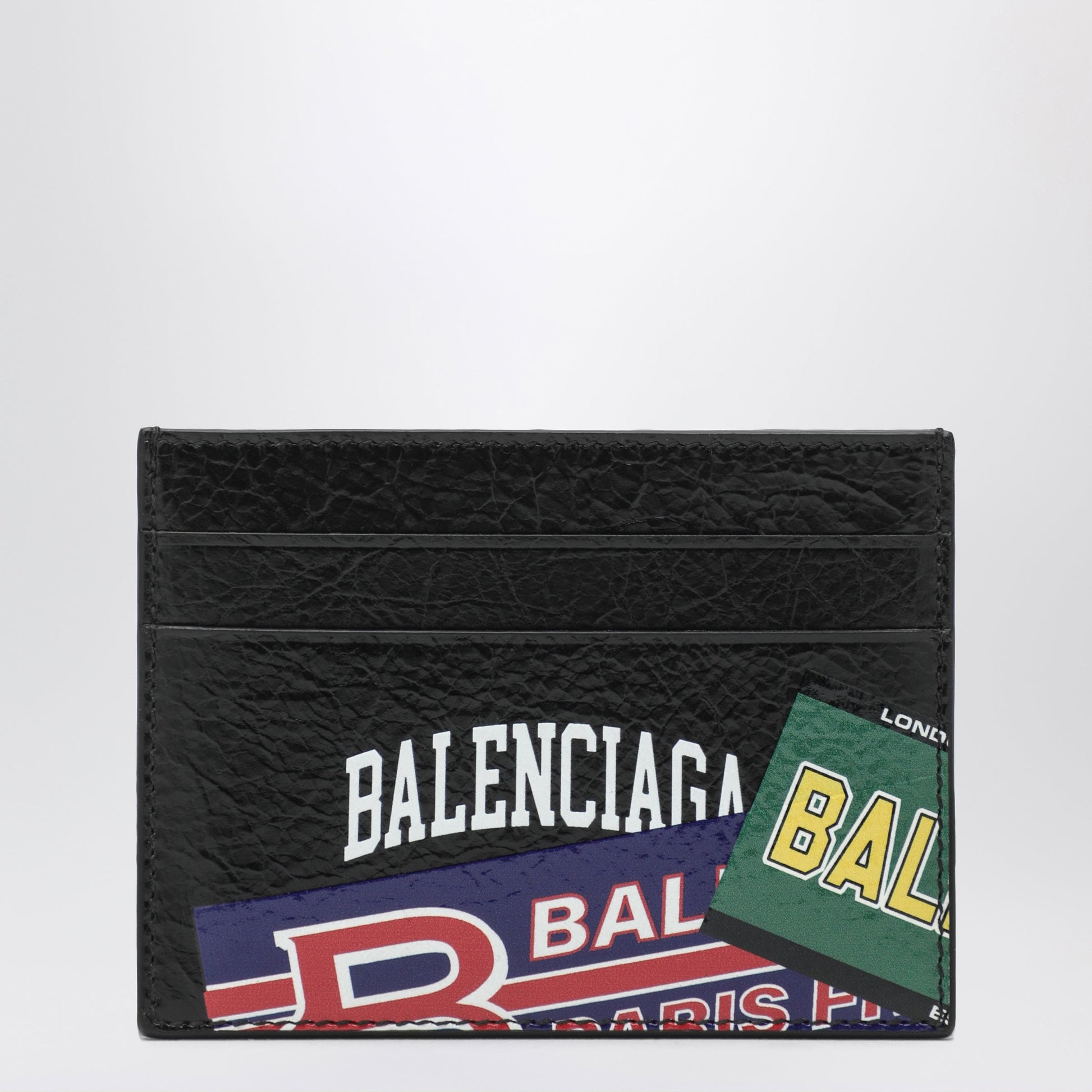 Balenciaga Black Leather Cash Card Holder Men BALENCIAGA