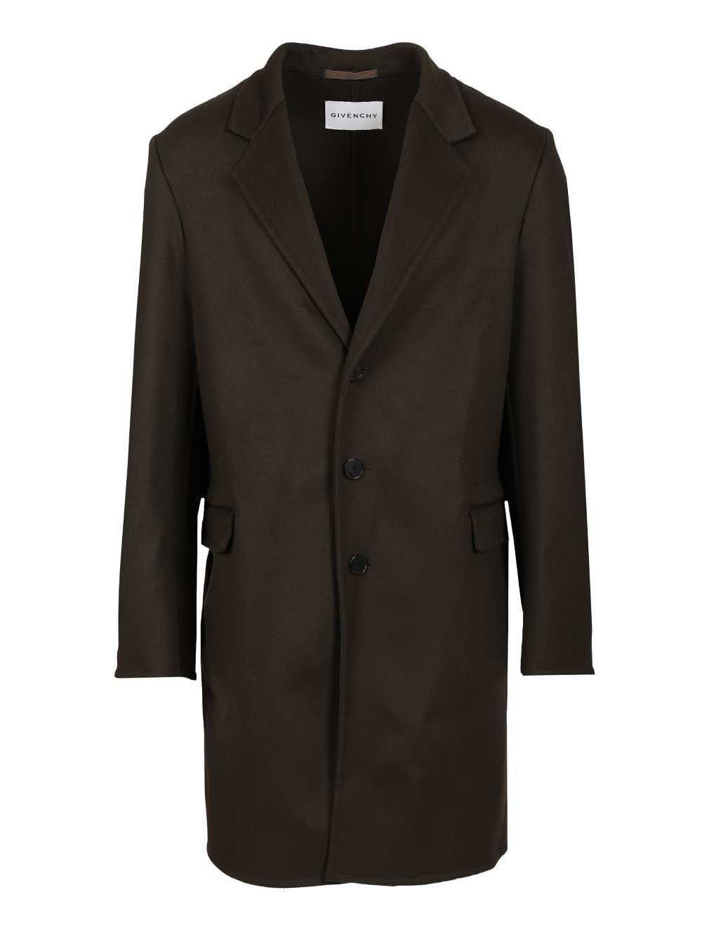 Givenchy Men Wool And Cashmere Coat GIVENCHY