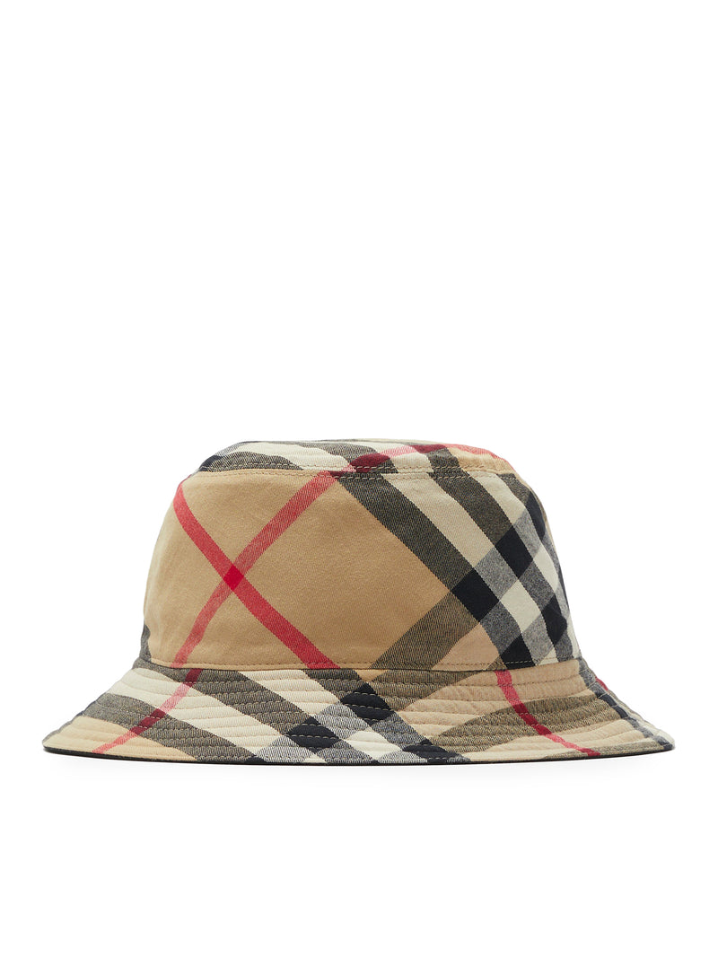 Burberry Men Reversible Cotton Blend Bucket Hat BURBERRY