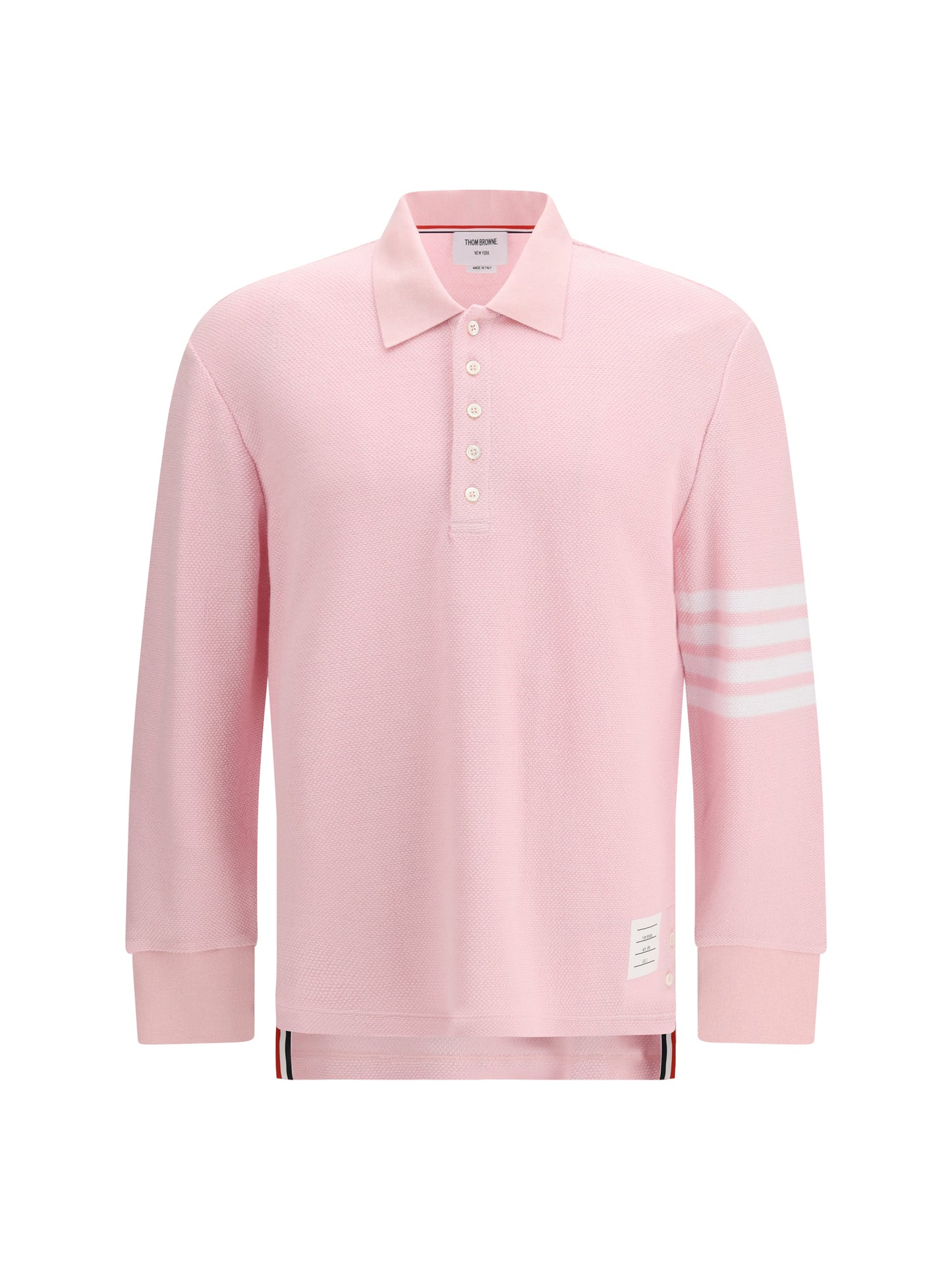 Thom Browne Men Piqué Long-Sleeve Polo THOM BROWNE