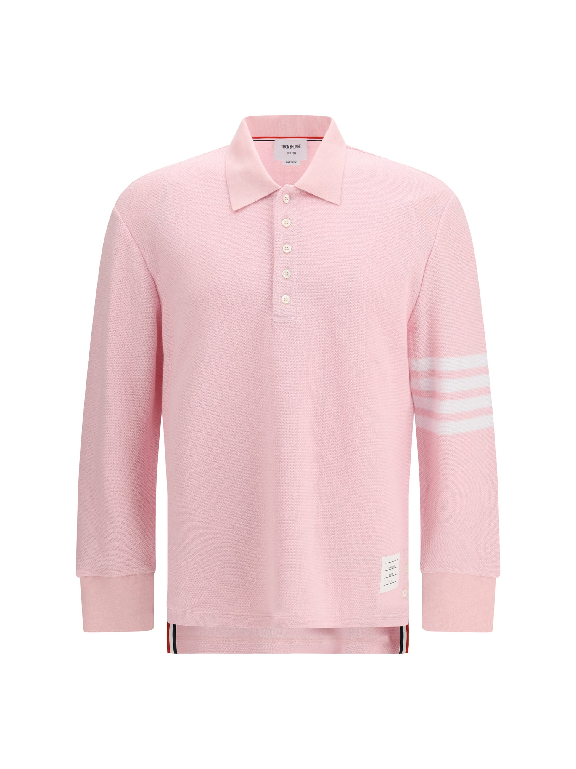 Thom Browne Men Piqué Long-Sleeve Polo THOM BROWNE