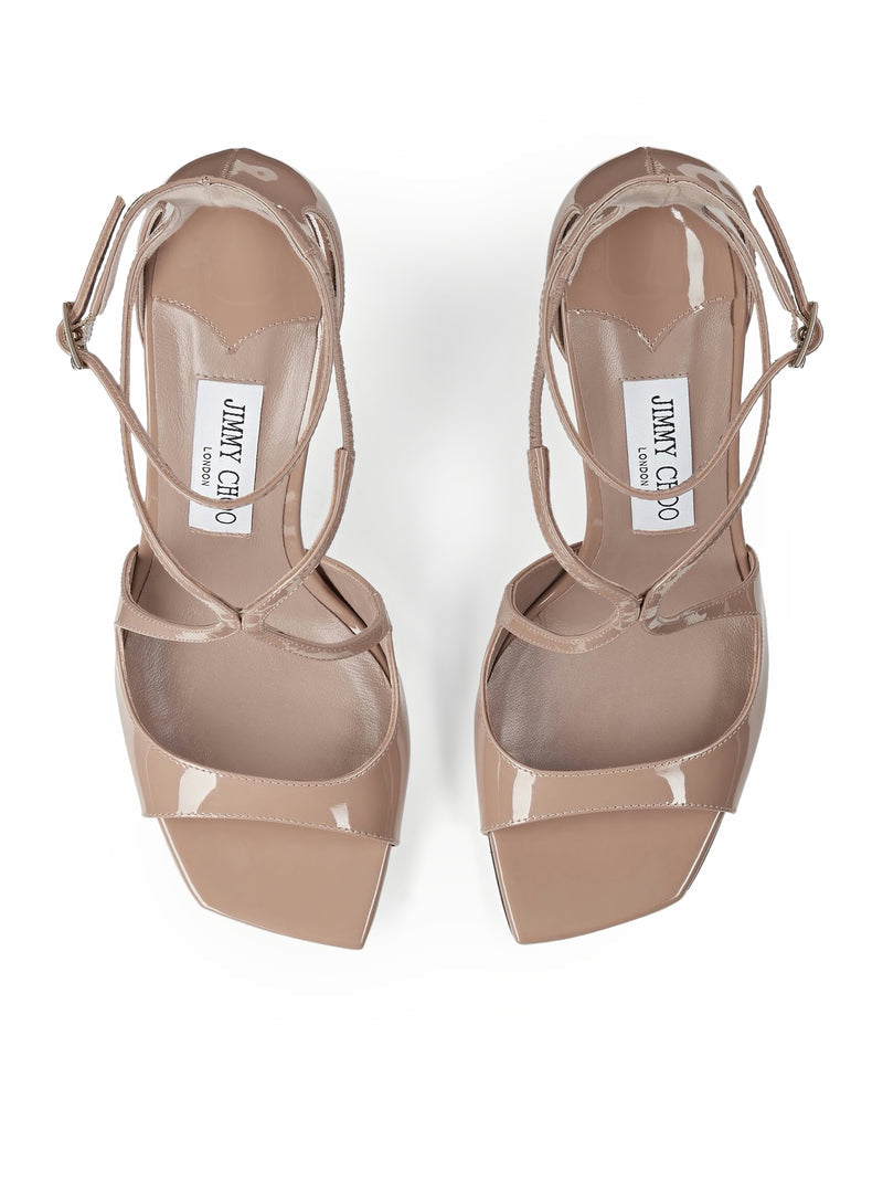 Jimmy Choo Women Azia95 Patent Leather Sandals In Pastel Pink JIMMY CHOO
