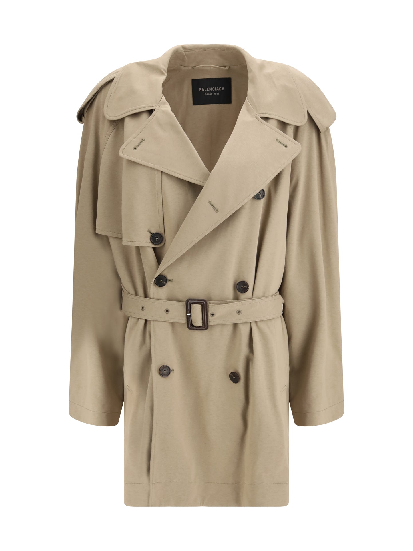 Balenciaga Women Belted Double-Breasted Trench Coat BALENCIAGA