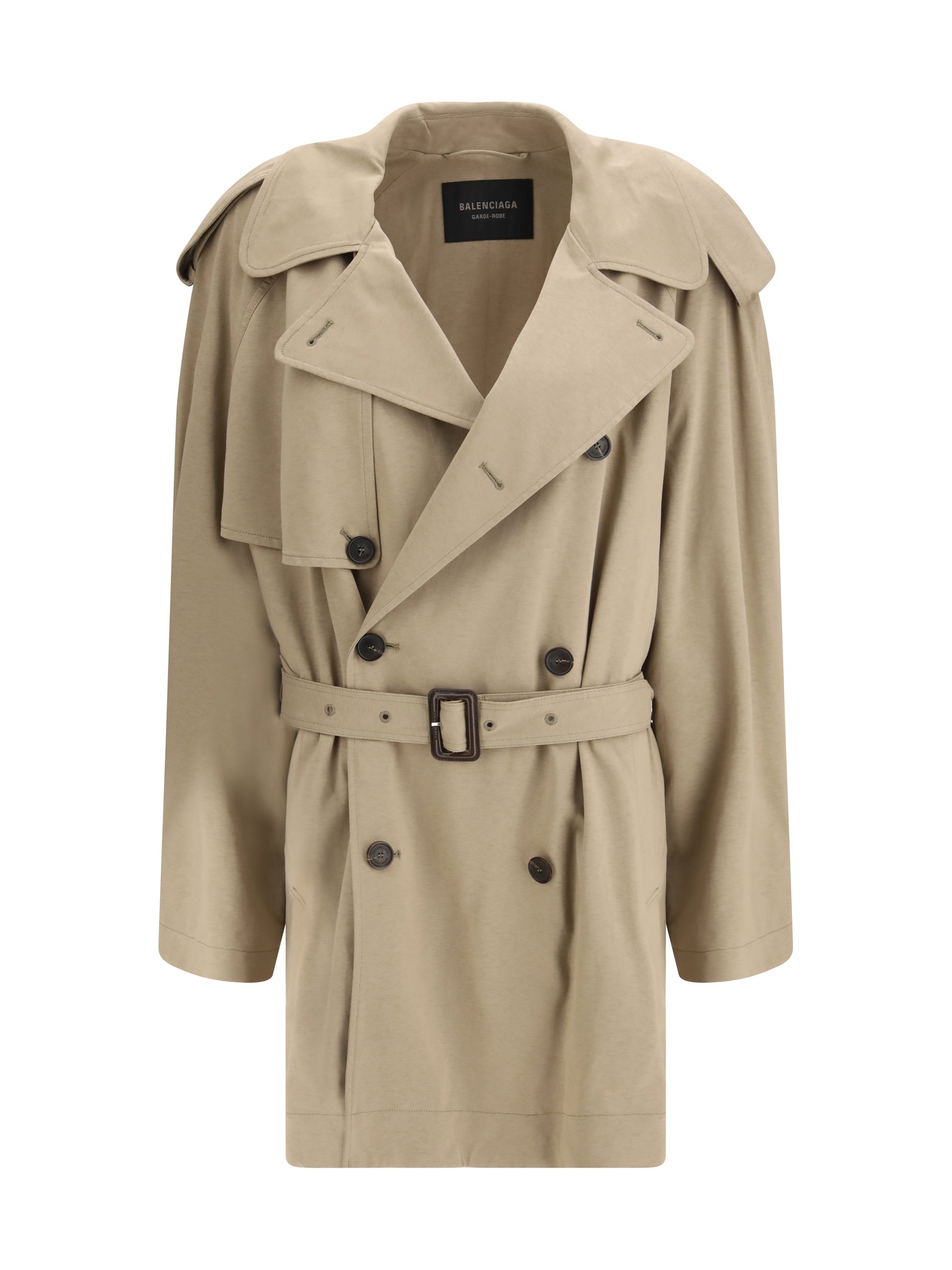 Balenciaga Women Belted Double-Breasted Trench Coat BALENCIAGA