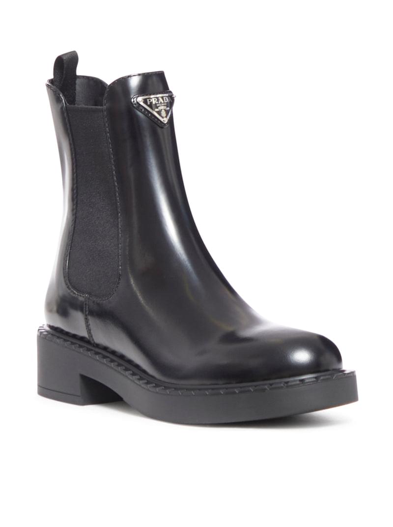Prada Women Brushed Leather Ankle Boots PRADA