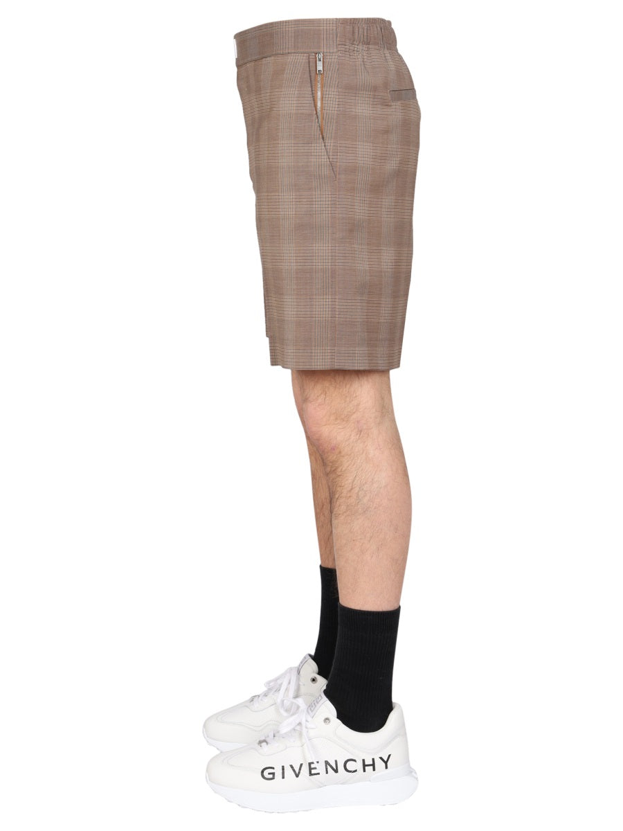 Givenchy Men Prince Of Wales Pattern Bermuda GIVENCHY
