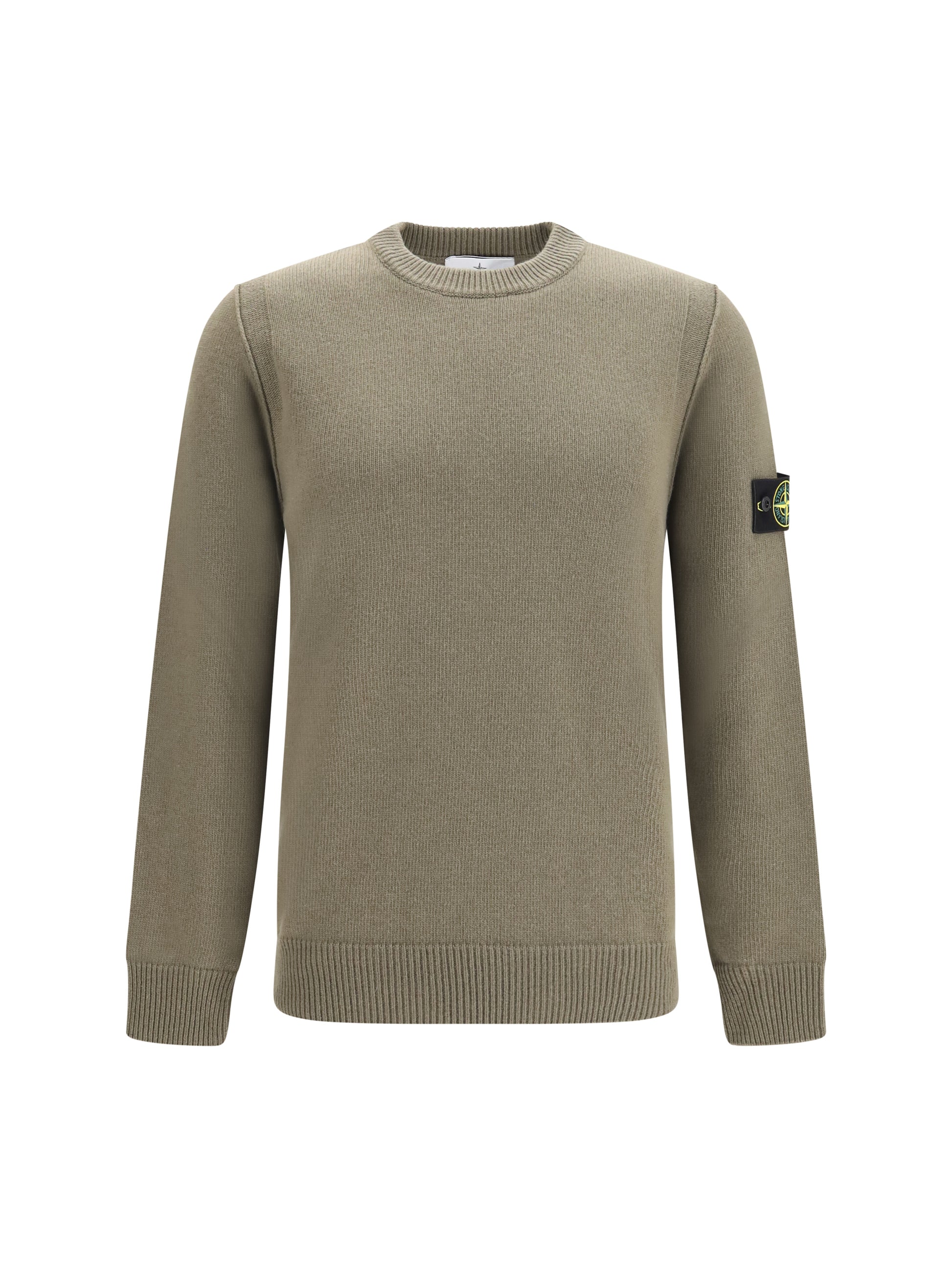 Stone Island Men Sweater Crewneck With Logo Patch On The Sleeve STONE ISLAND