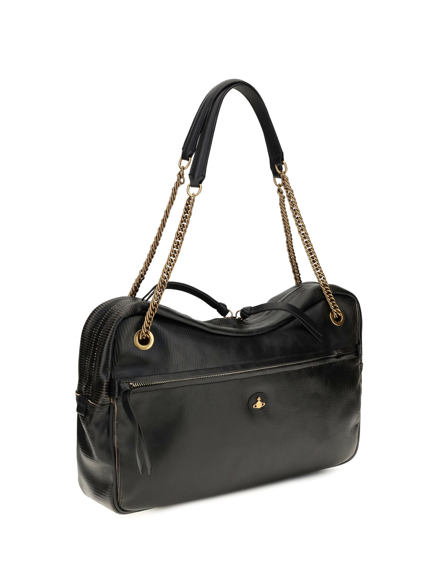Vivienne Westwood Women Large Dolce Textured Leather Shoulder Bag VIVIENNE WESTWOOD