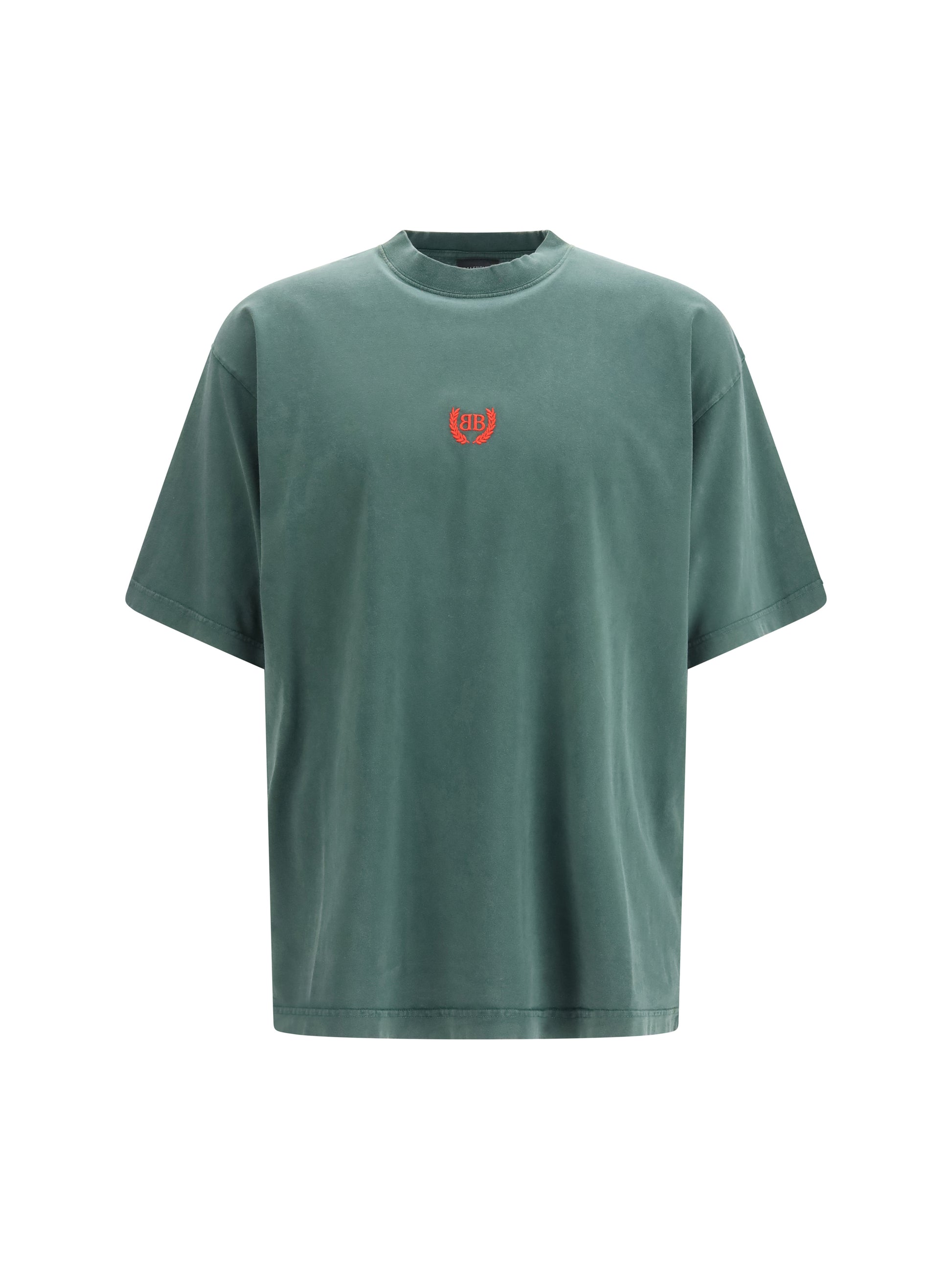 Balenciaga Men Bb Logo Embroidered T-Shirt BALENCIAGA