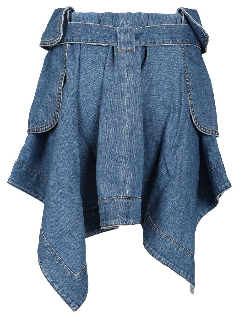 Loewe Women Denim Cargo Skirt LOEWE