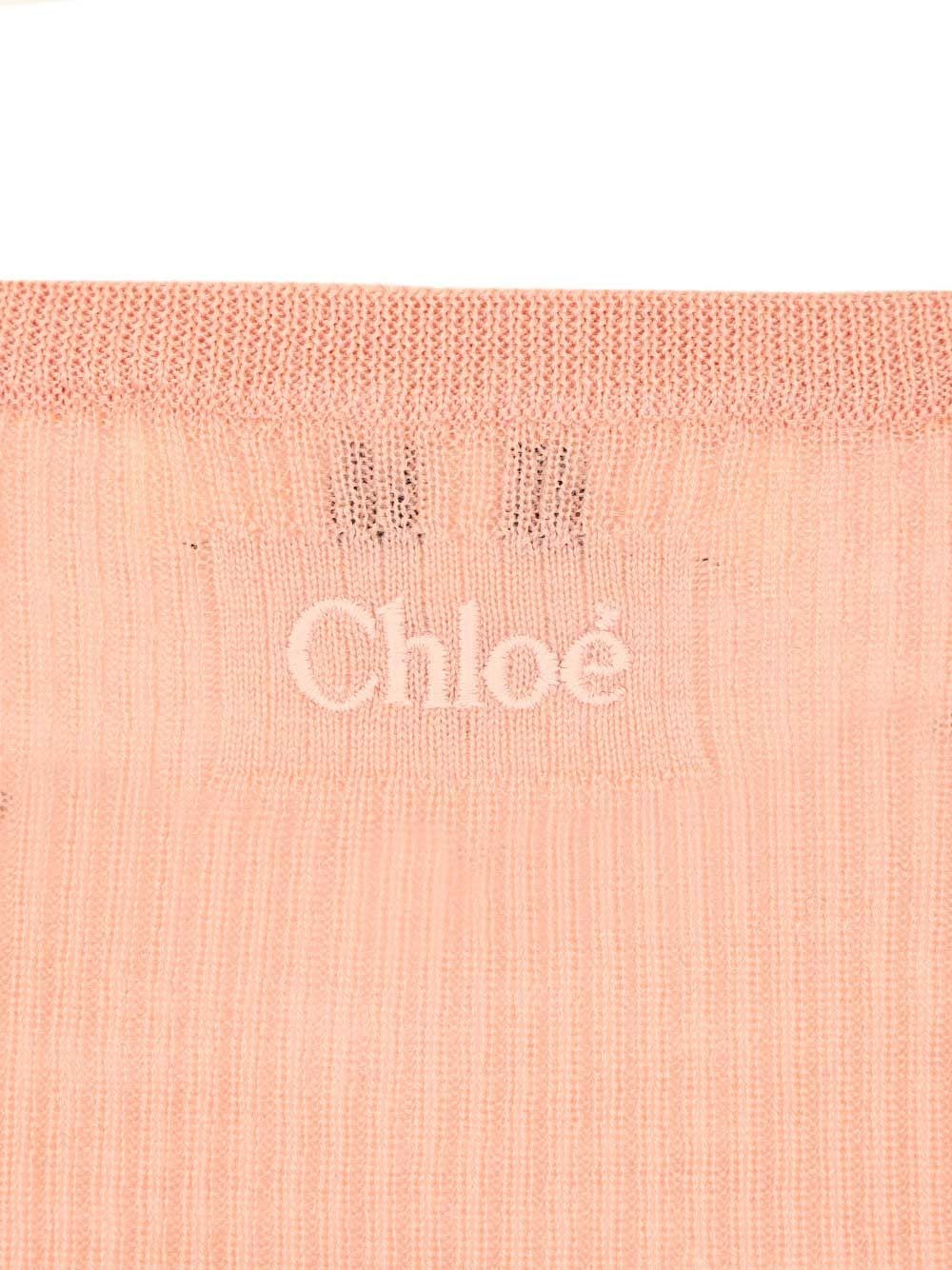 Chloe' Women Wool Rib Knitted & Guipure Sweater CHLOE