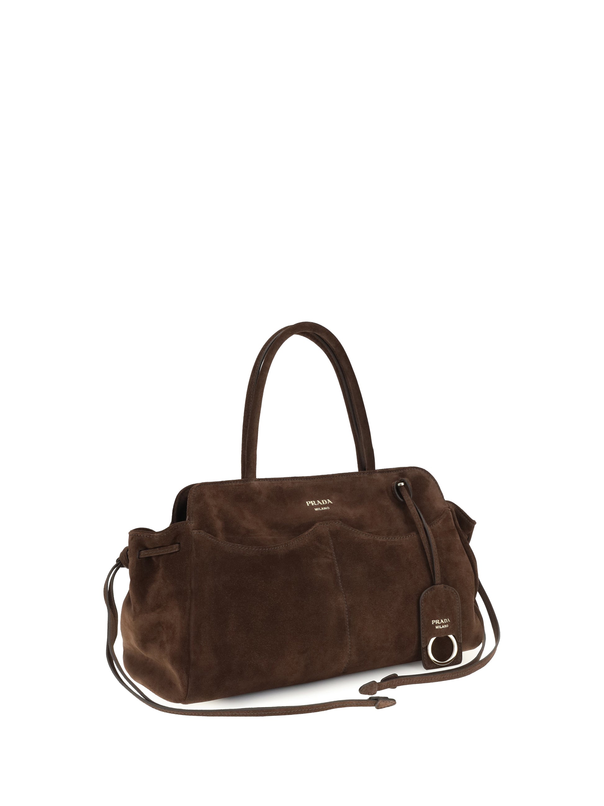 Prada Women Carry Large Suede Handbag PRADA