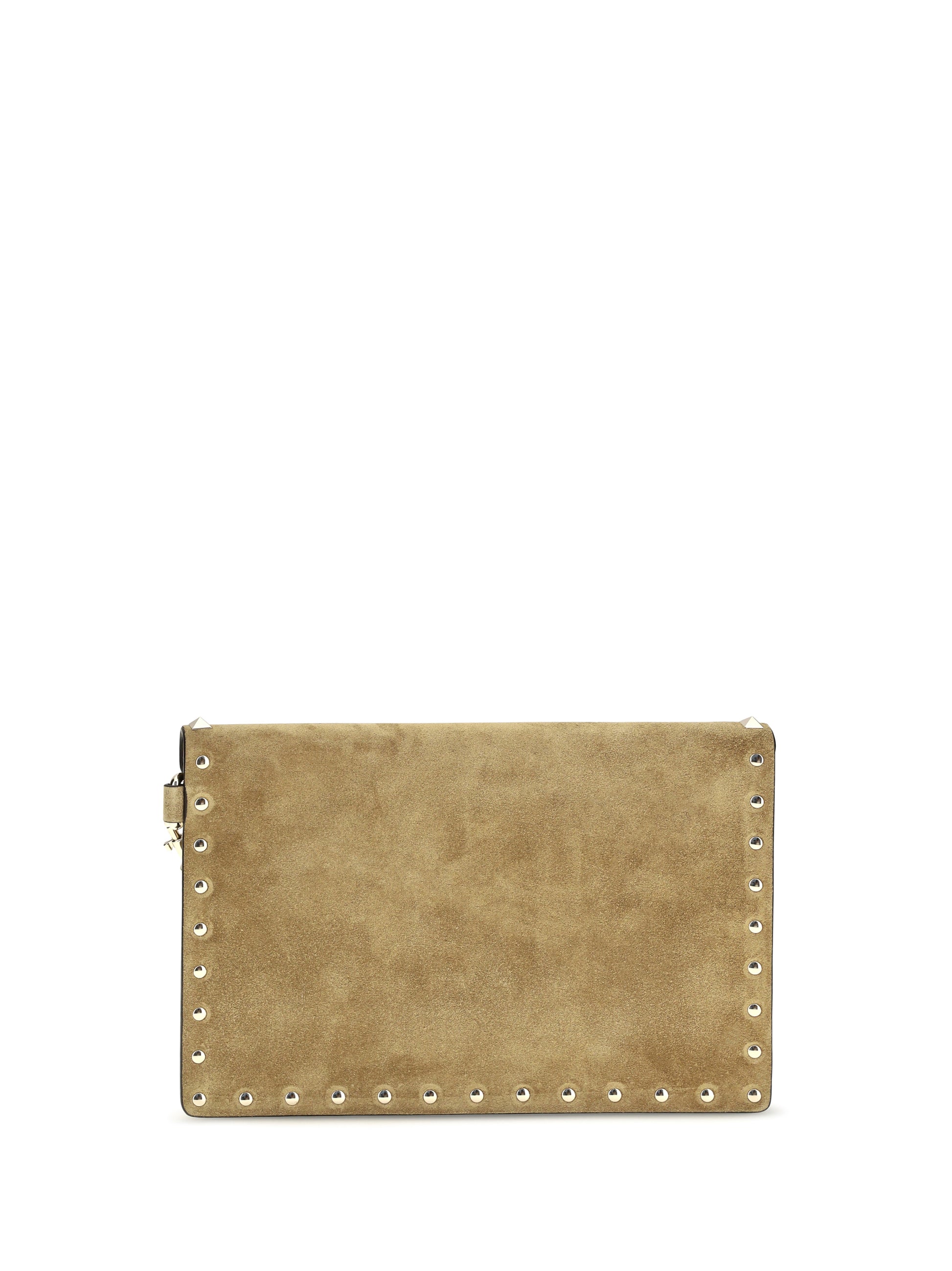 Valentino Garavani Women Medium Rockstud Clutch In Suede VALENTINO GARAVANI