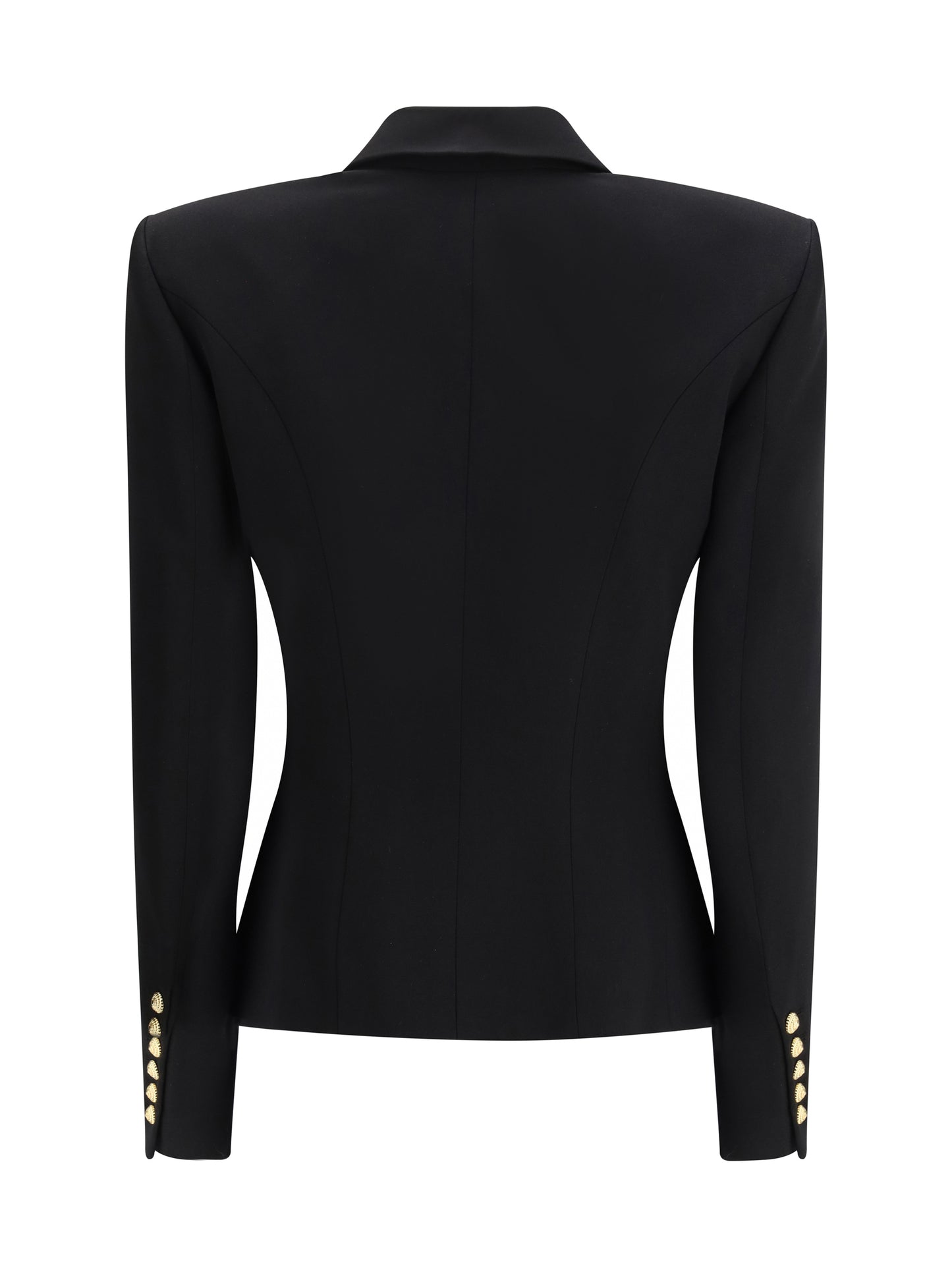 Balmain Women 6 Buttons Fitted Grain De Poudre Jacket BALMAIN