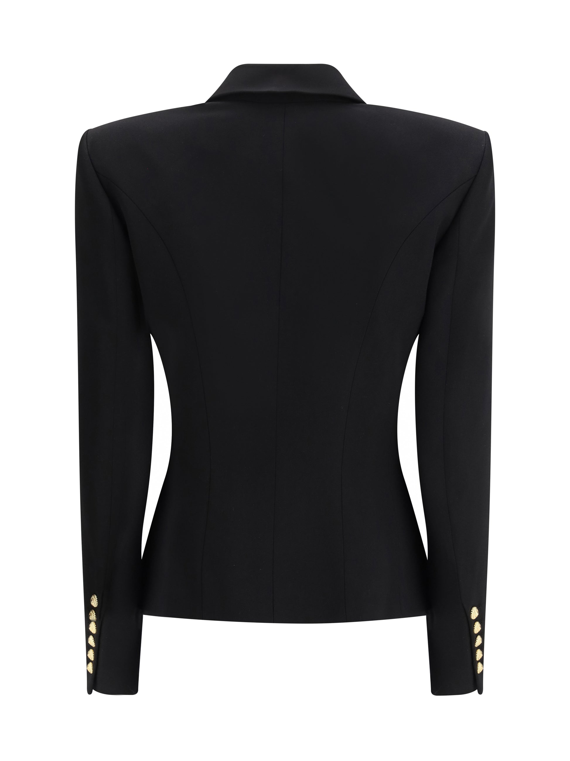 Balmain Women 6 Buttons Fitted Grain De Poudre Jacket BALMAIN
