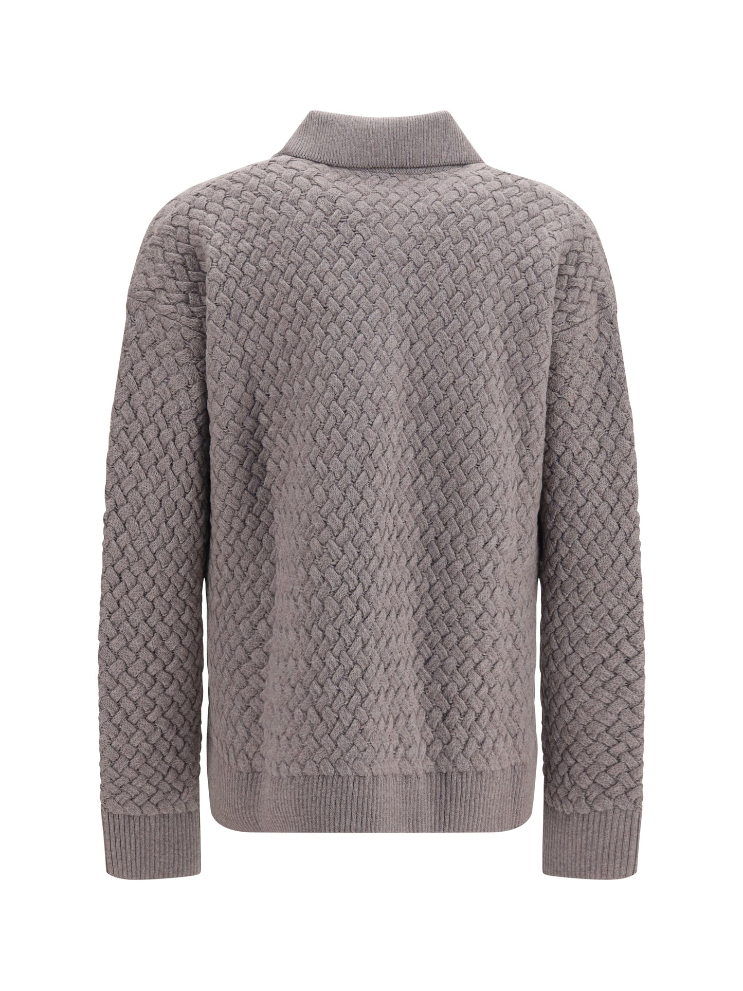 Bottega Veneta Men Lw Wool Intrecciato Sweater BOTTEGA VENETA