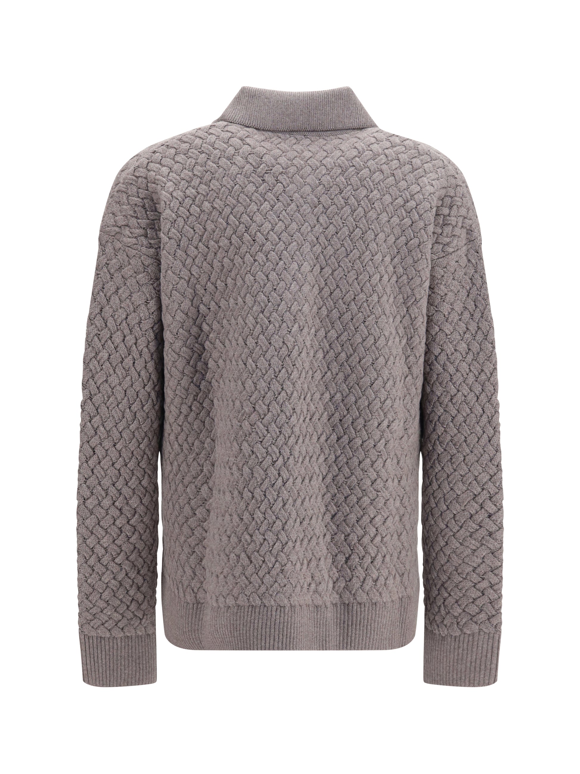 Bottega Veneta Men Lw Wool Intrecciato Sweater BOTTEGA VENETA