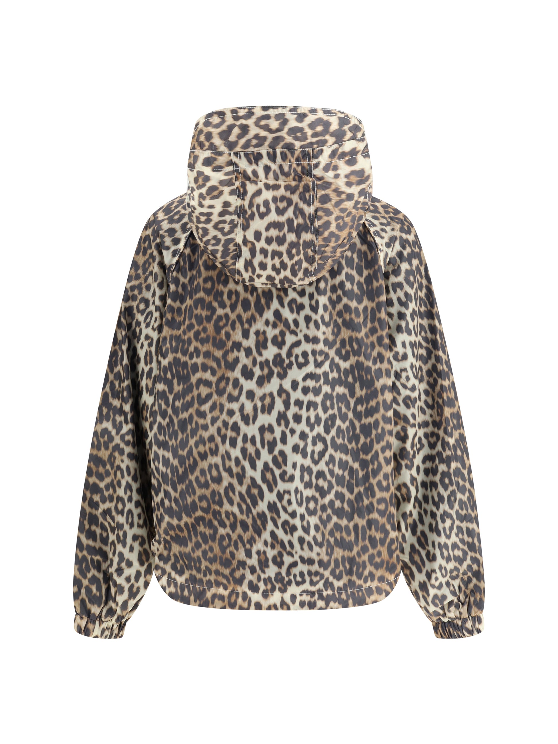 Ganni Women Leopard Raincoat Jacket GANNI