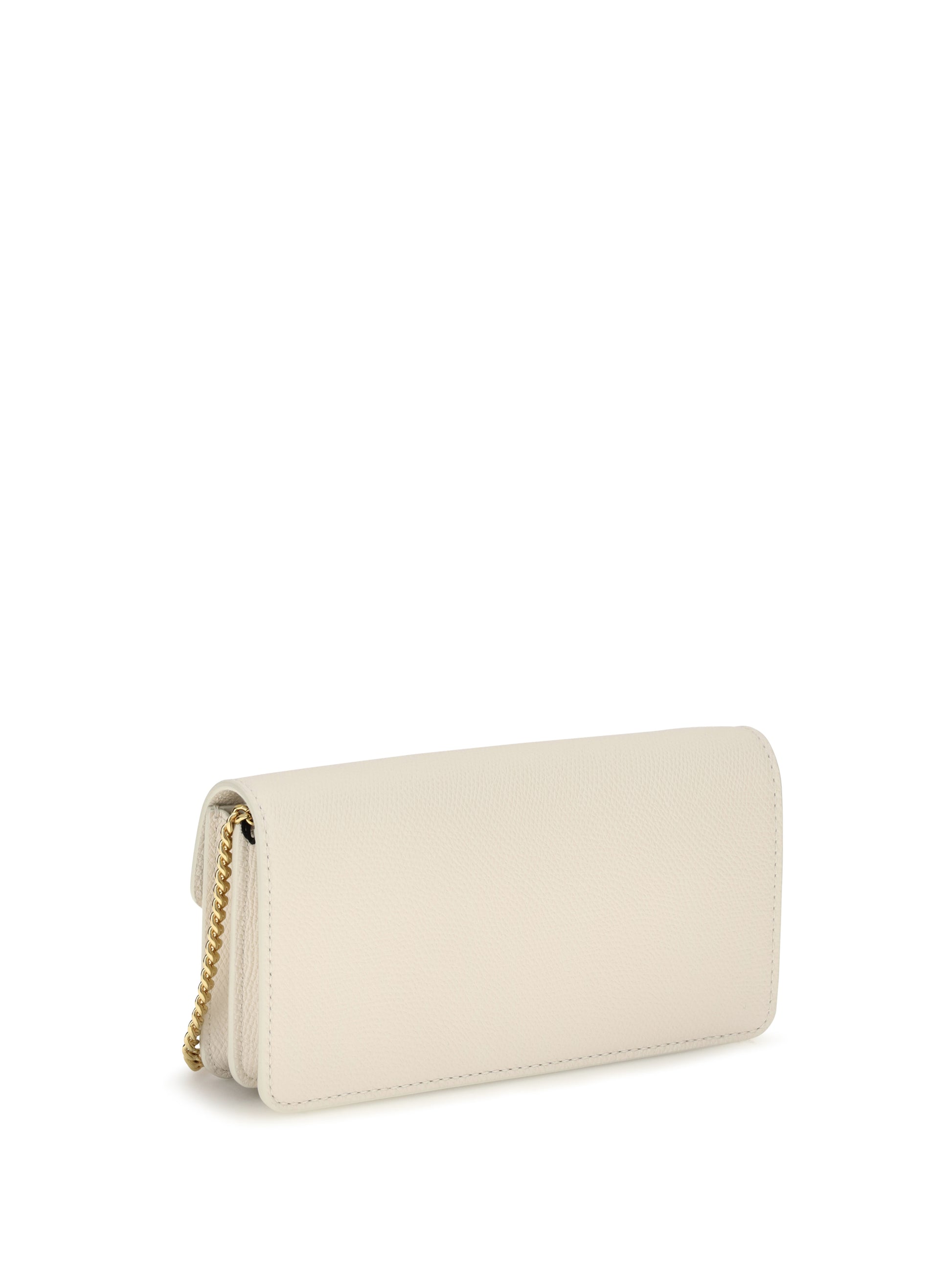 Valentino Garavani Women Vlogo Signature Grainy Calfskin Chain Wallet VALENTINO GARAVANI
