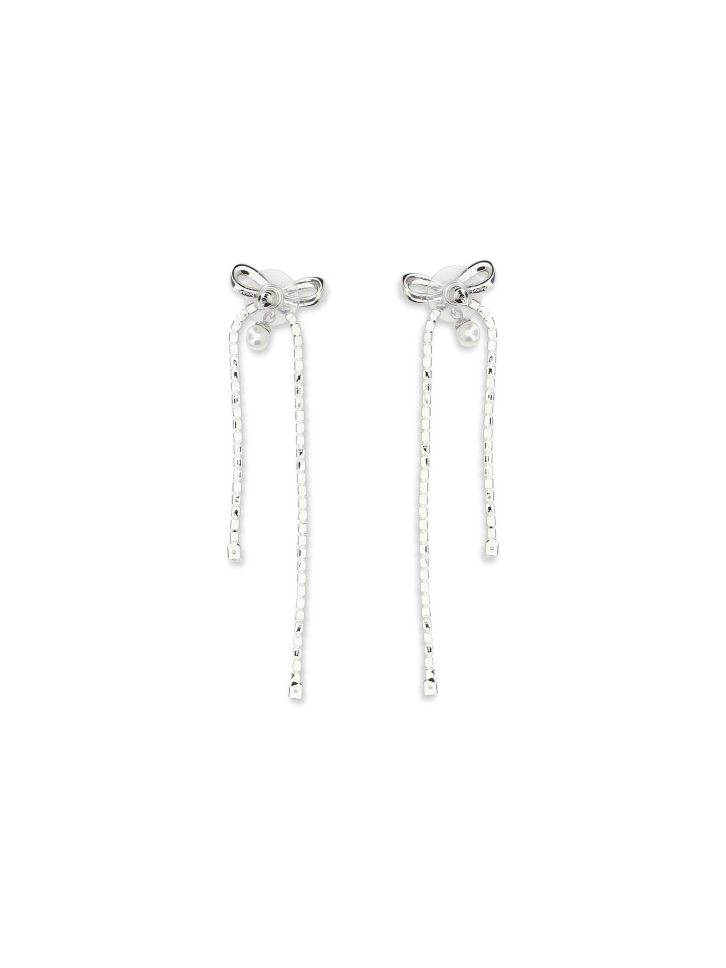 Self-Portrait Women Crystal Bow And Pearl Drop Earrings SELF-PORTRAIT
