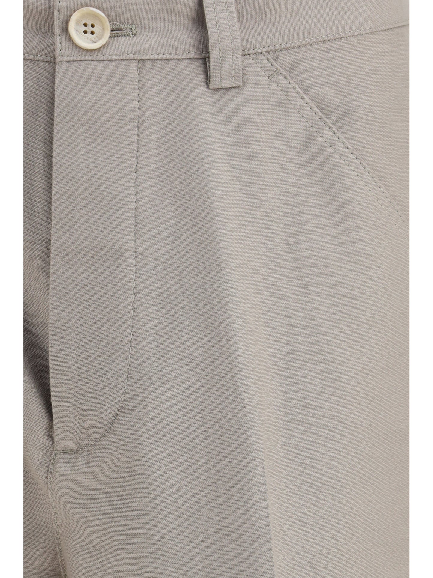Brunello Cucinelli Men Tailored Pants In Cotton With Belt Loops BRUNELLO CUCINELLI