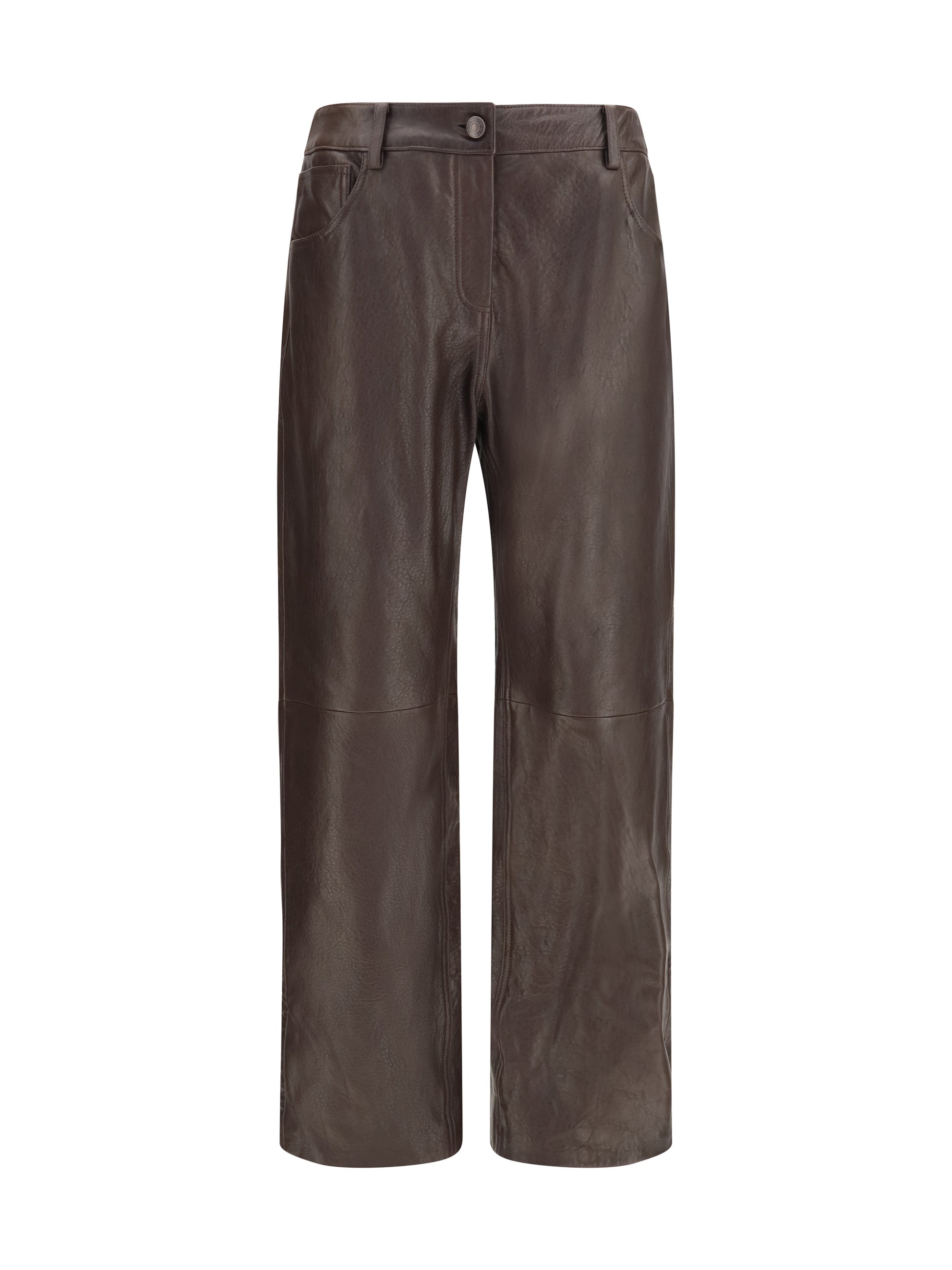 Magda Butrym Women Straight-Leg Leather Pants MAGDA BUTRYM