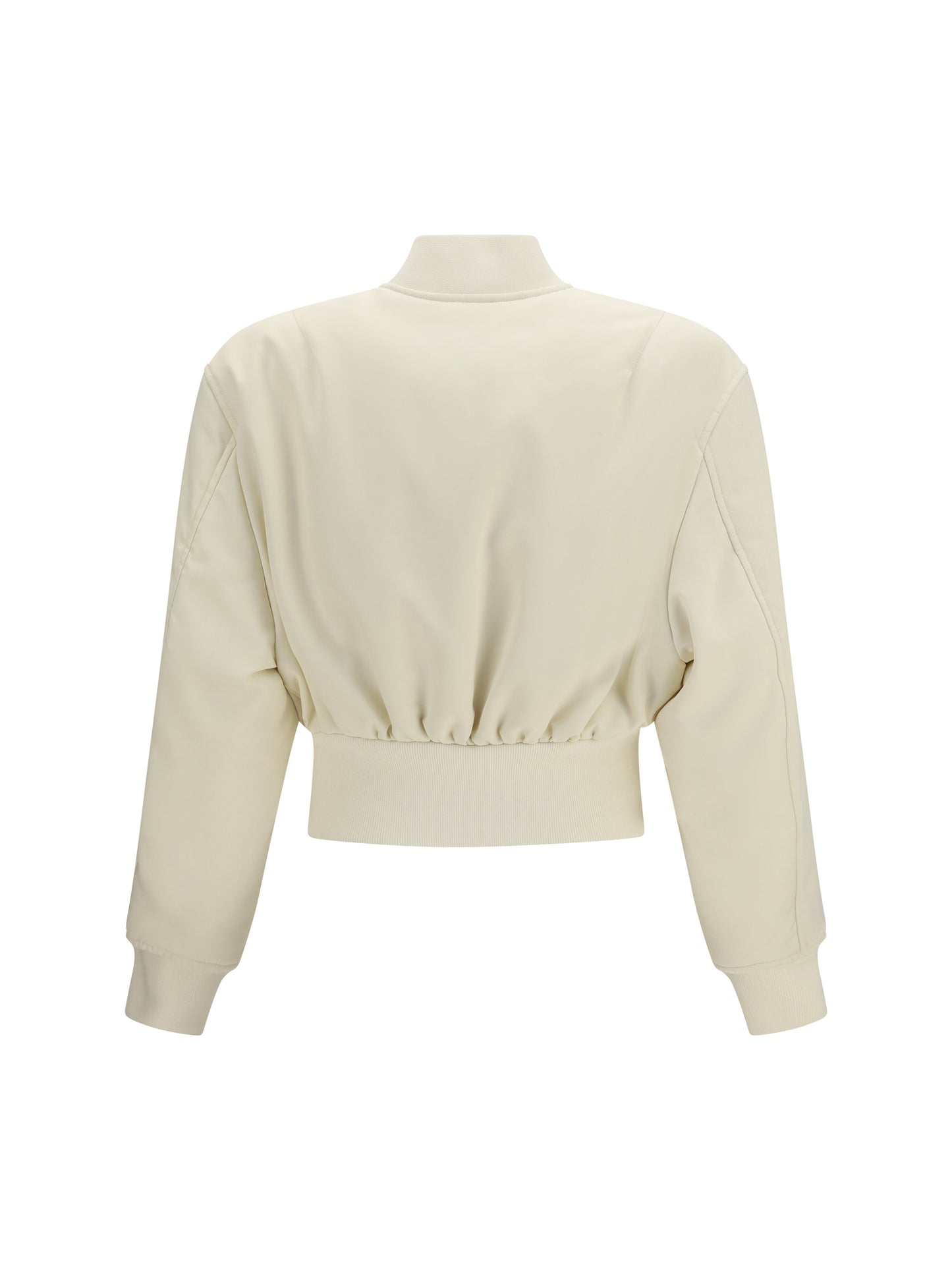 Balenciaga Women Cropped Bomber Jacket In Technical Faille BALENCIAGA