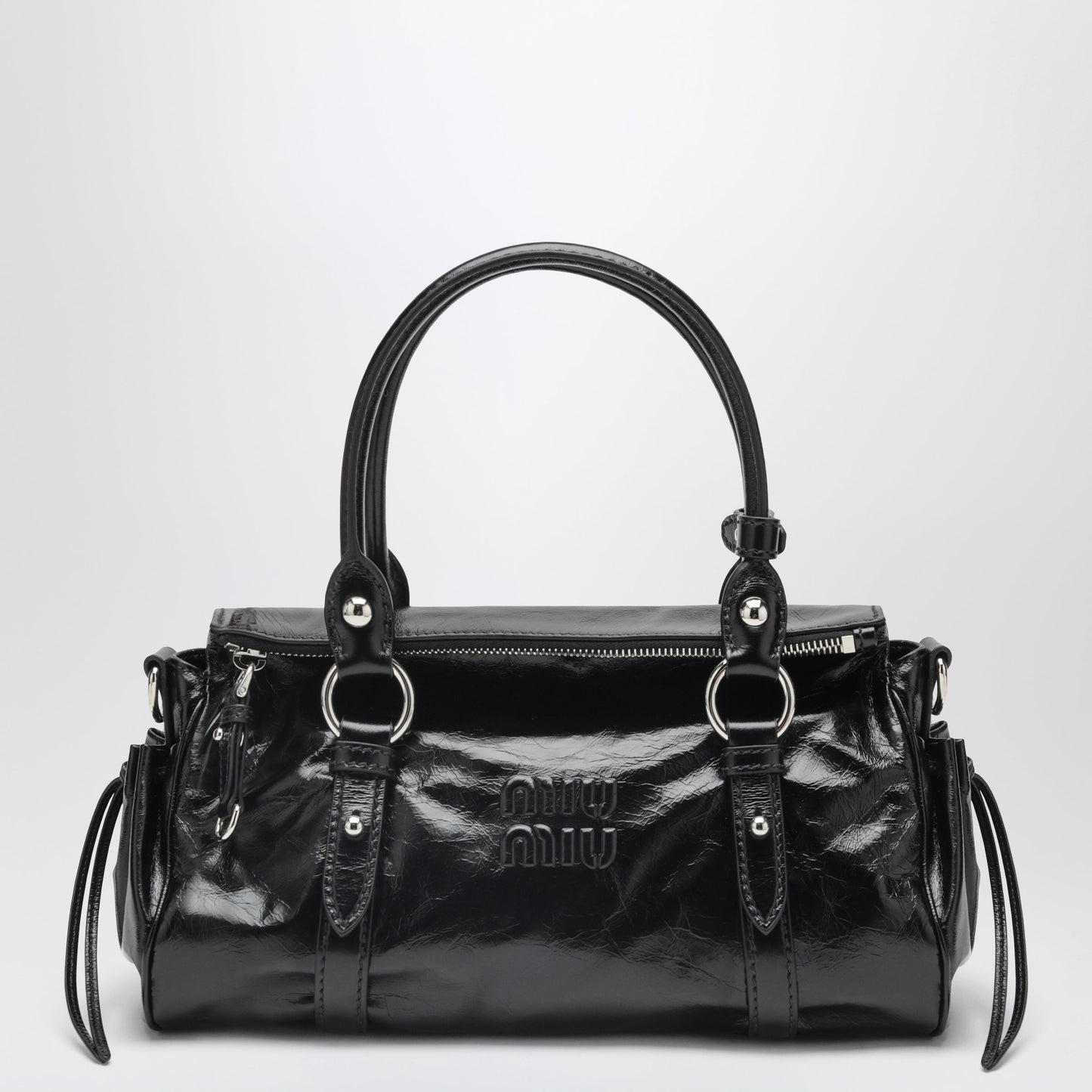 Miu Miu Black Shiny Leather Handbag Women MIU MIU