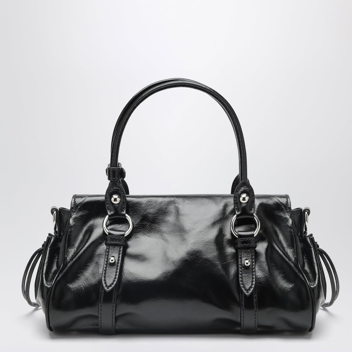 Miu Miu Black Shiny Leather Handbag Women MIU MIU