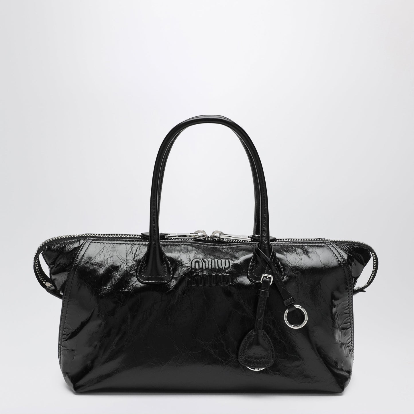 Miu Miu Black Glossy Leather Handbag Women MIU MIU
