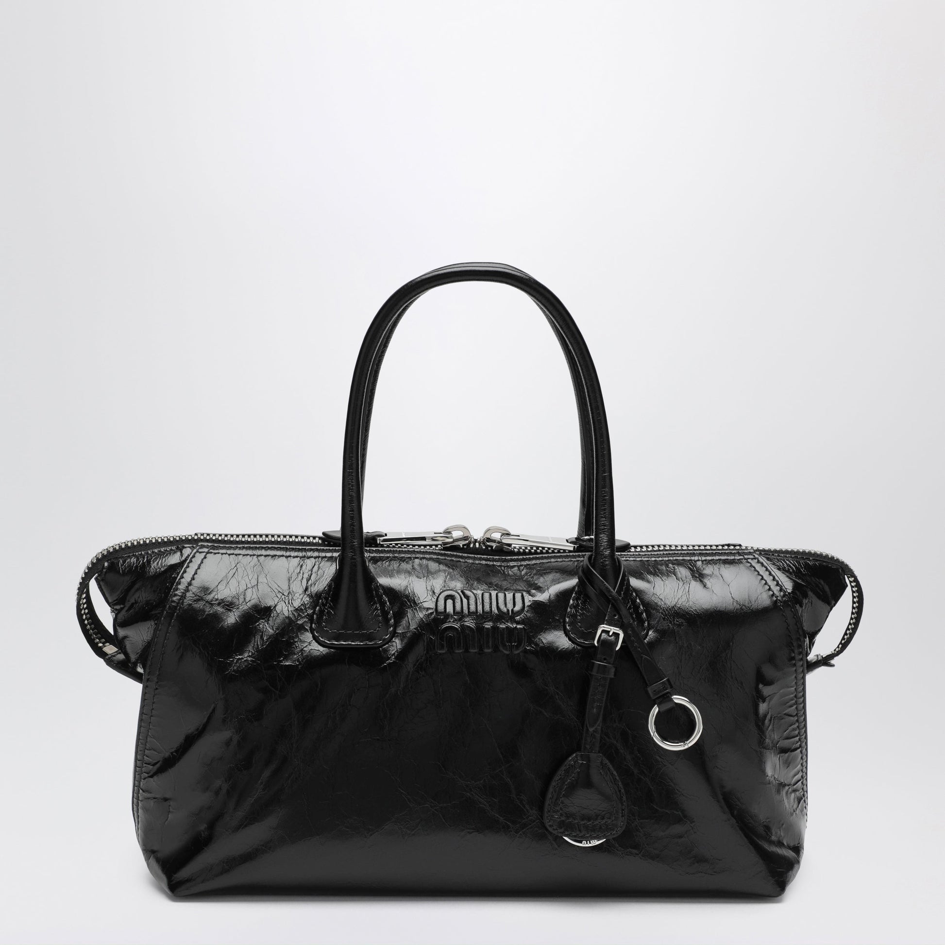 Miu Miu Black Glossy Leather Handbag Women MIU MIU