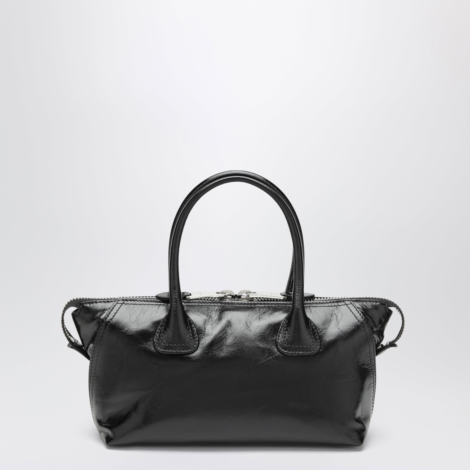 Miu Miu Black Glossy Leather Top-Handle Bag Women MIU MIU