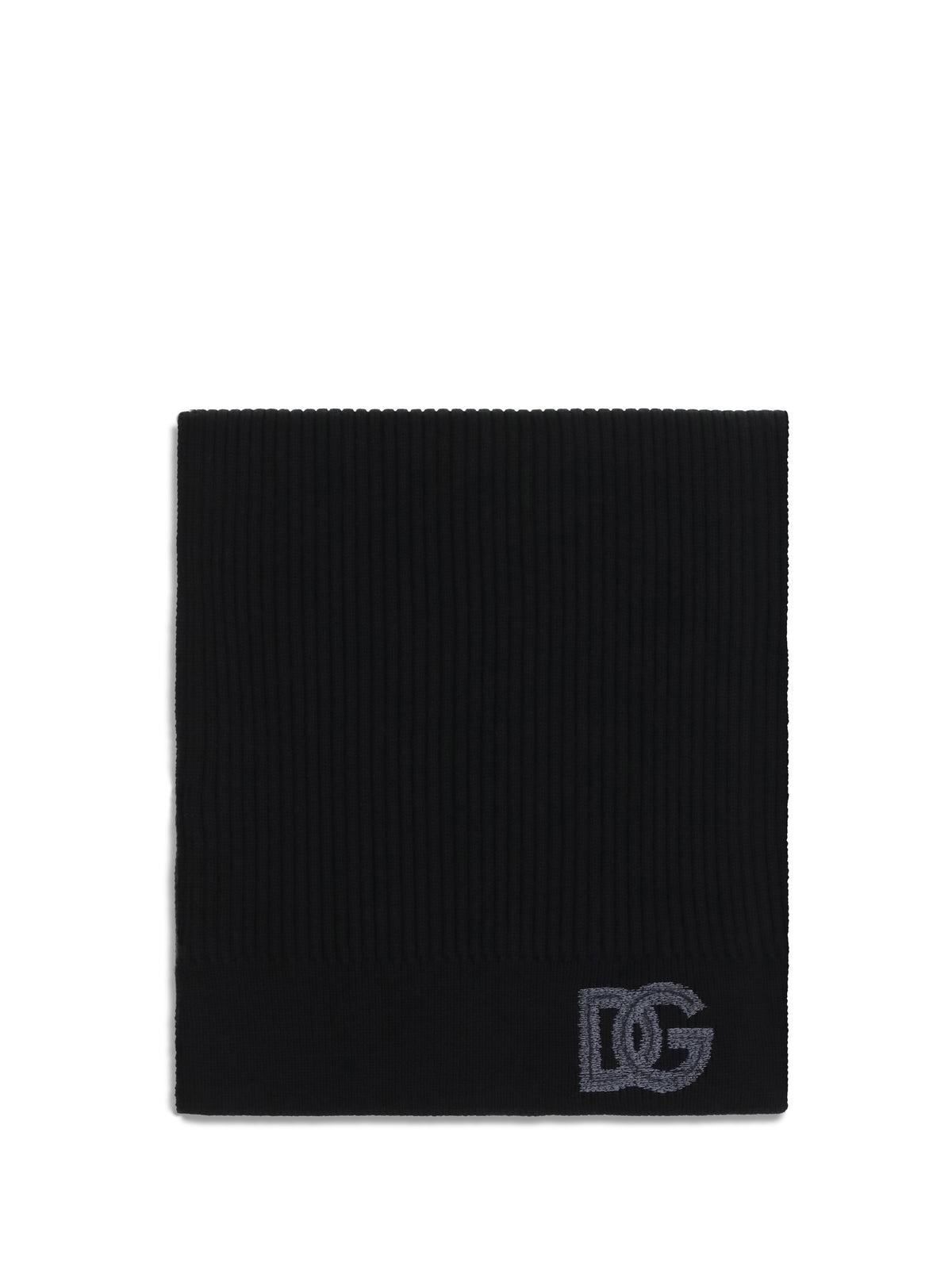 Dolce & Gabbana Men Ribbed Virgin Wool Scarf DOLCE & GABBANA