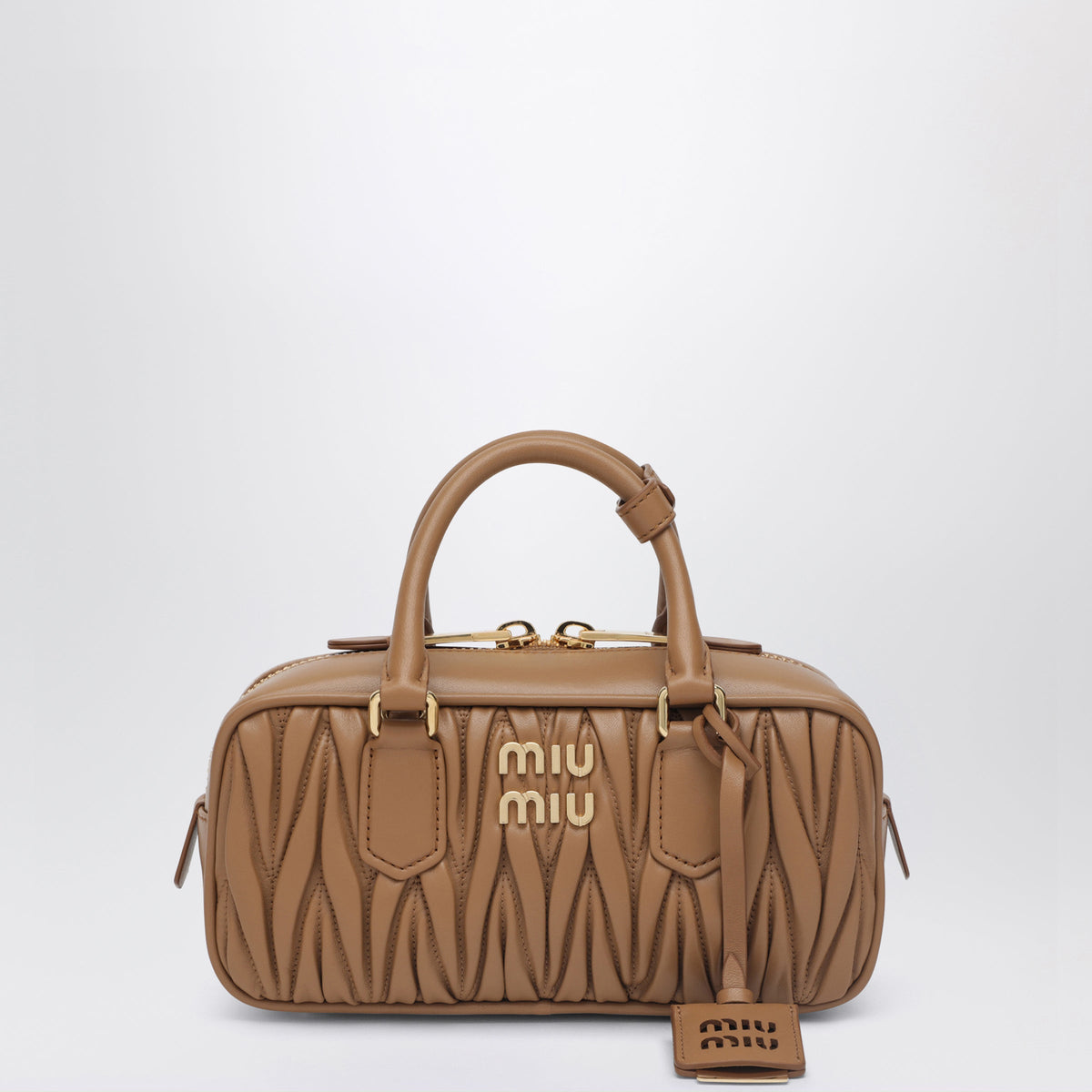 Miu Miu Caramel Arcadie Bag In Matelasse Nappa Leather Women MIU MIU