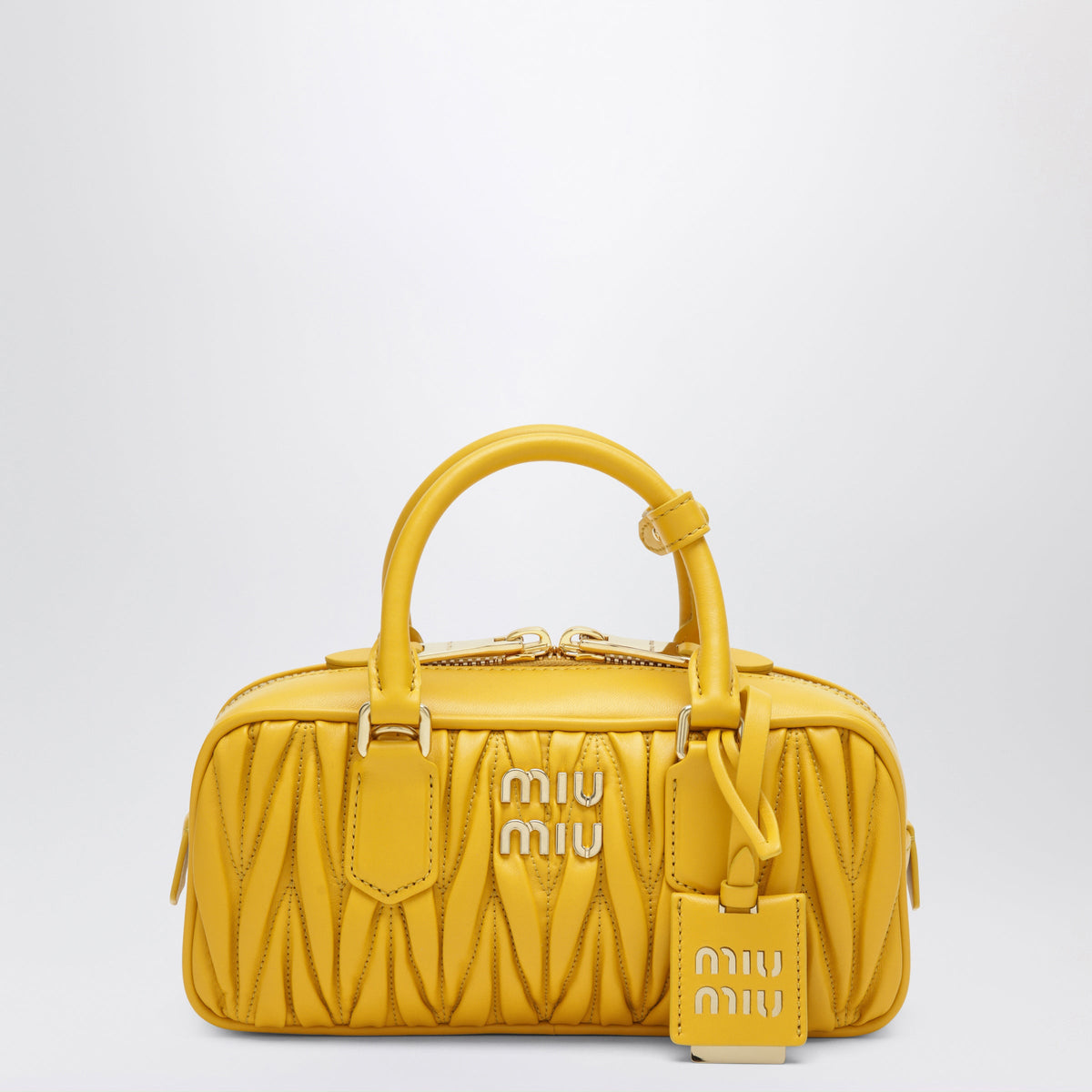 Miu Miu Yellow Arcadie Bag In Matelasse Nappa Leather Women MIU MIU