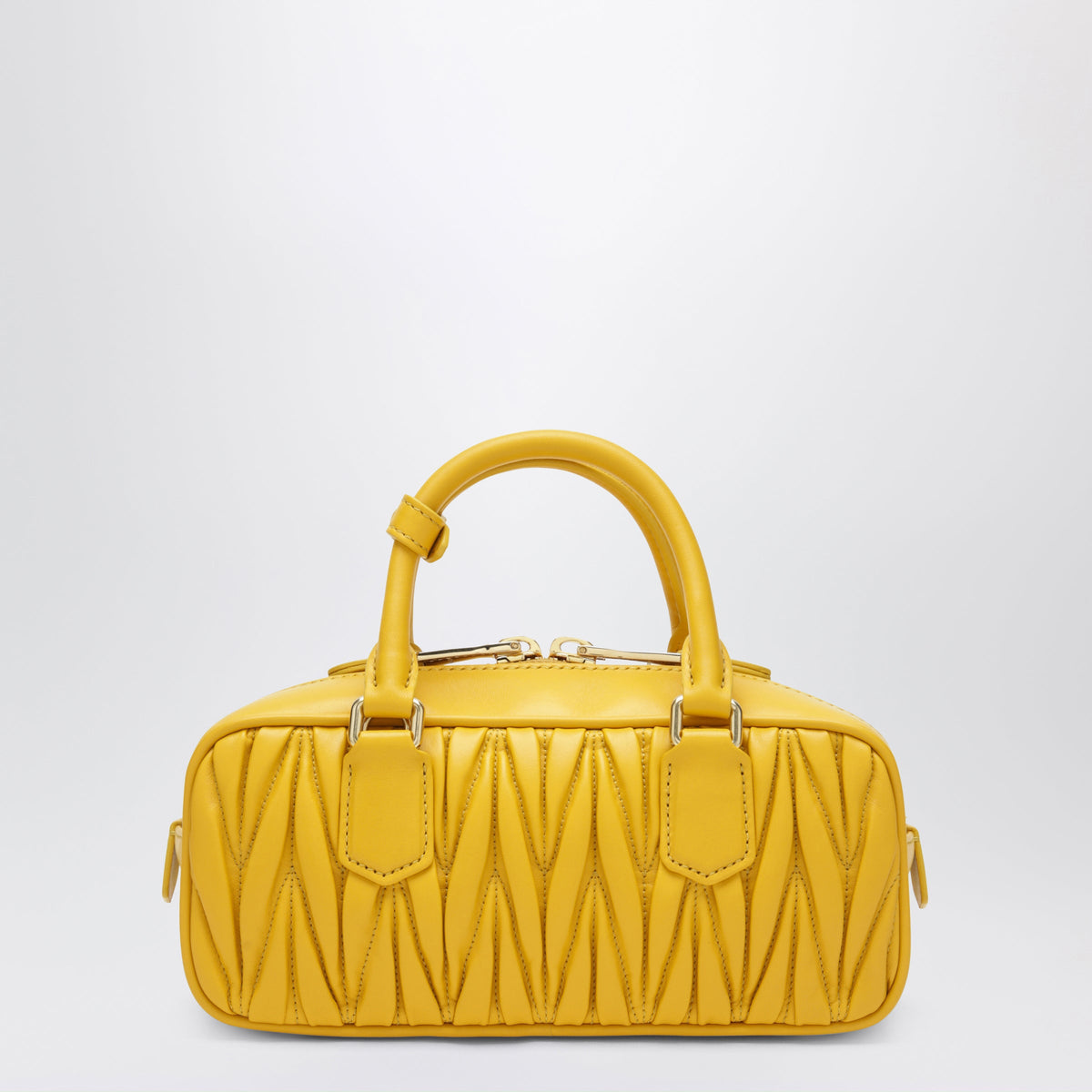 Miu Miu Yellow Arcadie Bag In Matelasse Nappa Leather Women MIU MIU