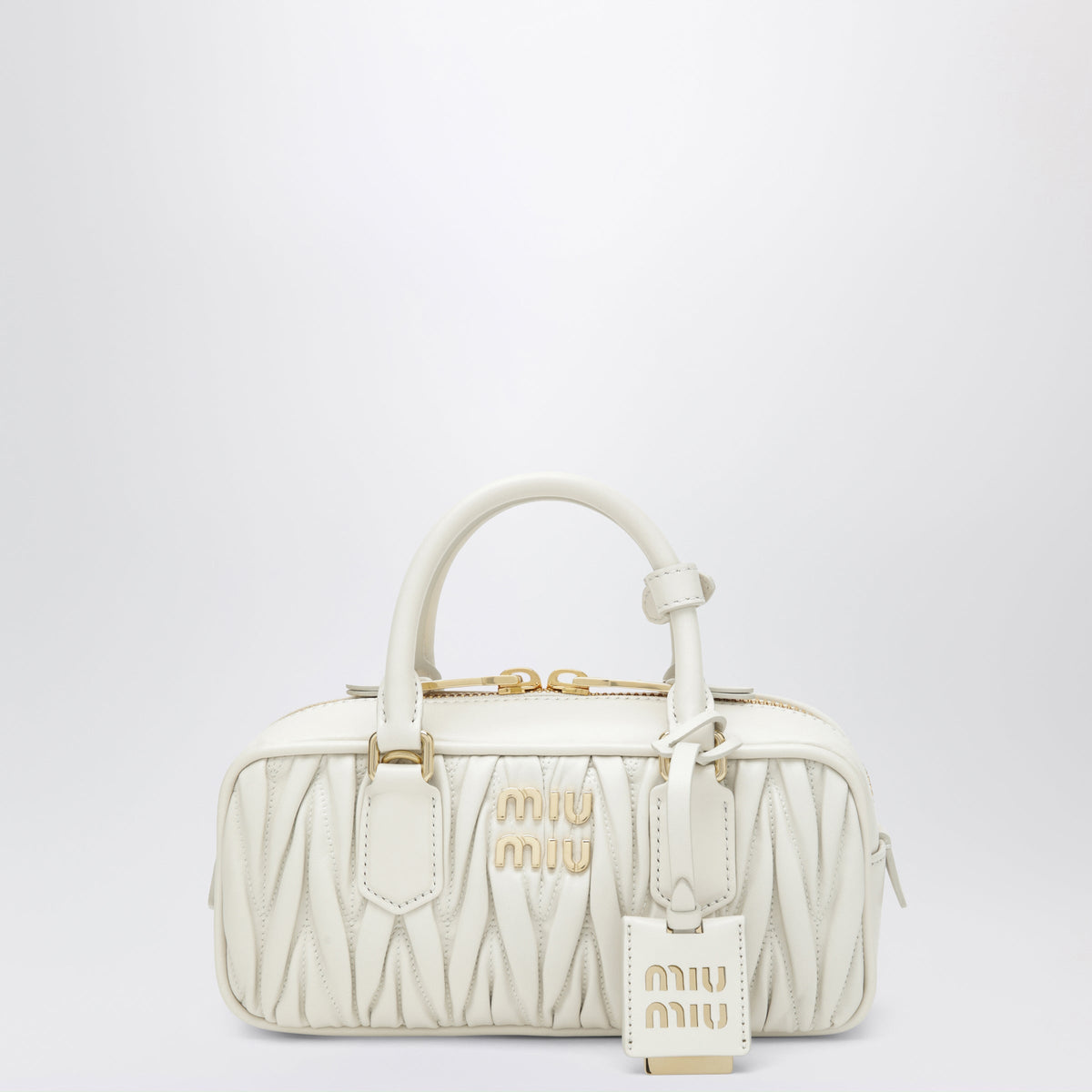 Miu Miu White Arcadie Bag In Matelasse Nappa Leather Women MIU MIU