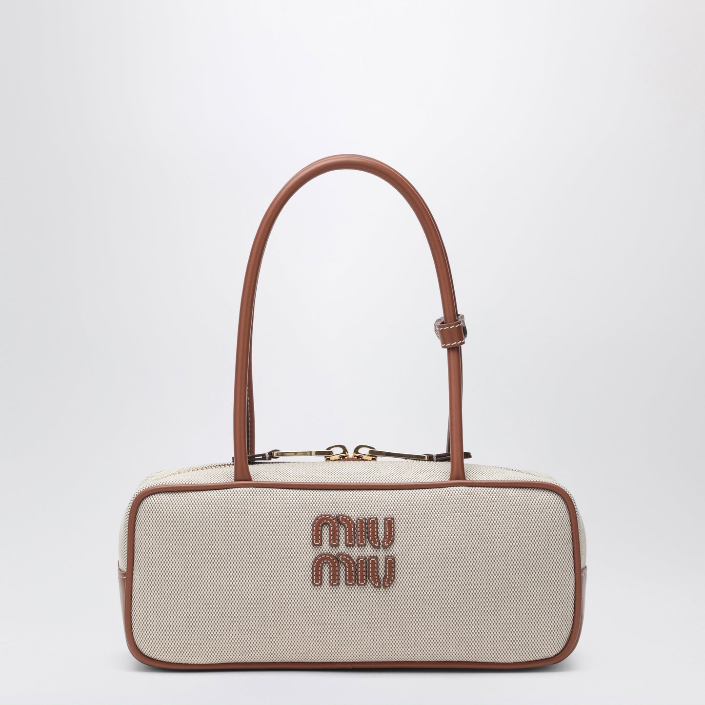 Miu Miu Small Beau Bag In Canvas And Leather Women MIU MIU