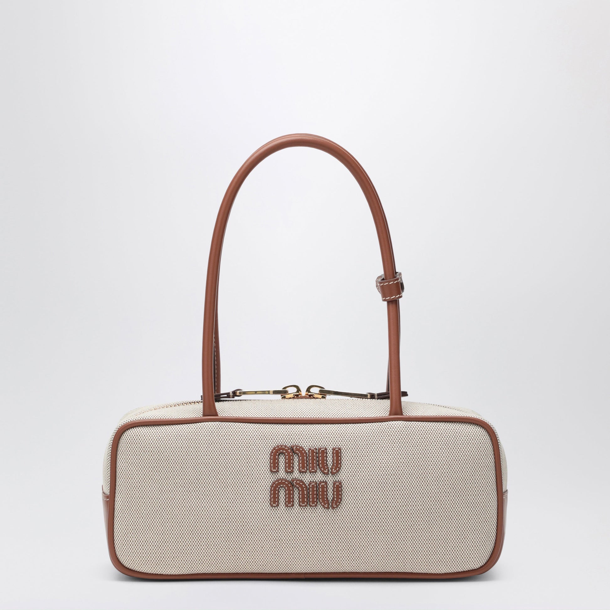 Miu Miu Small Beau Bag In Canvas And Leather Women MIU MIU