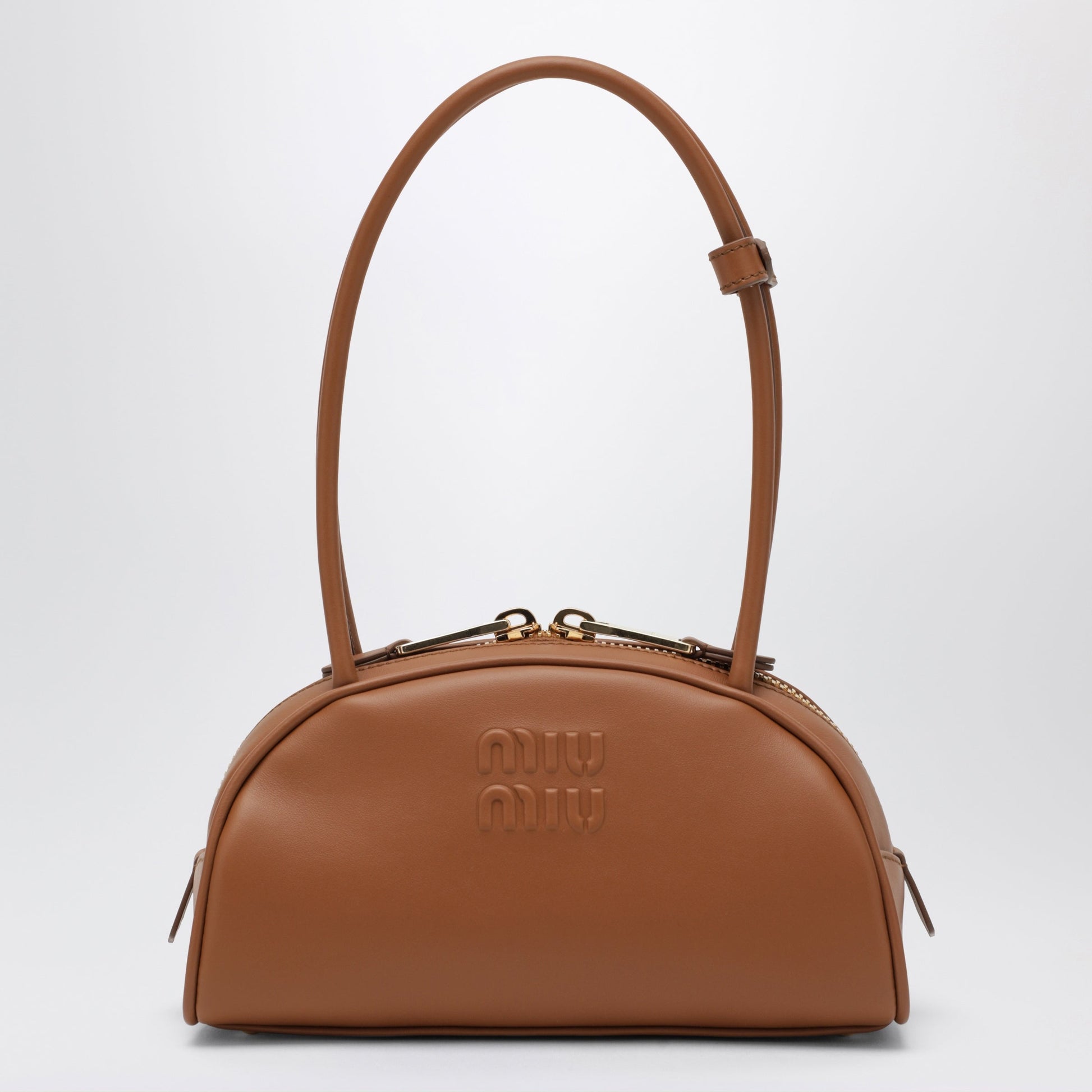 Miu Miu Beau Leather Bag In Cognac Color Women MIU MIU
