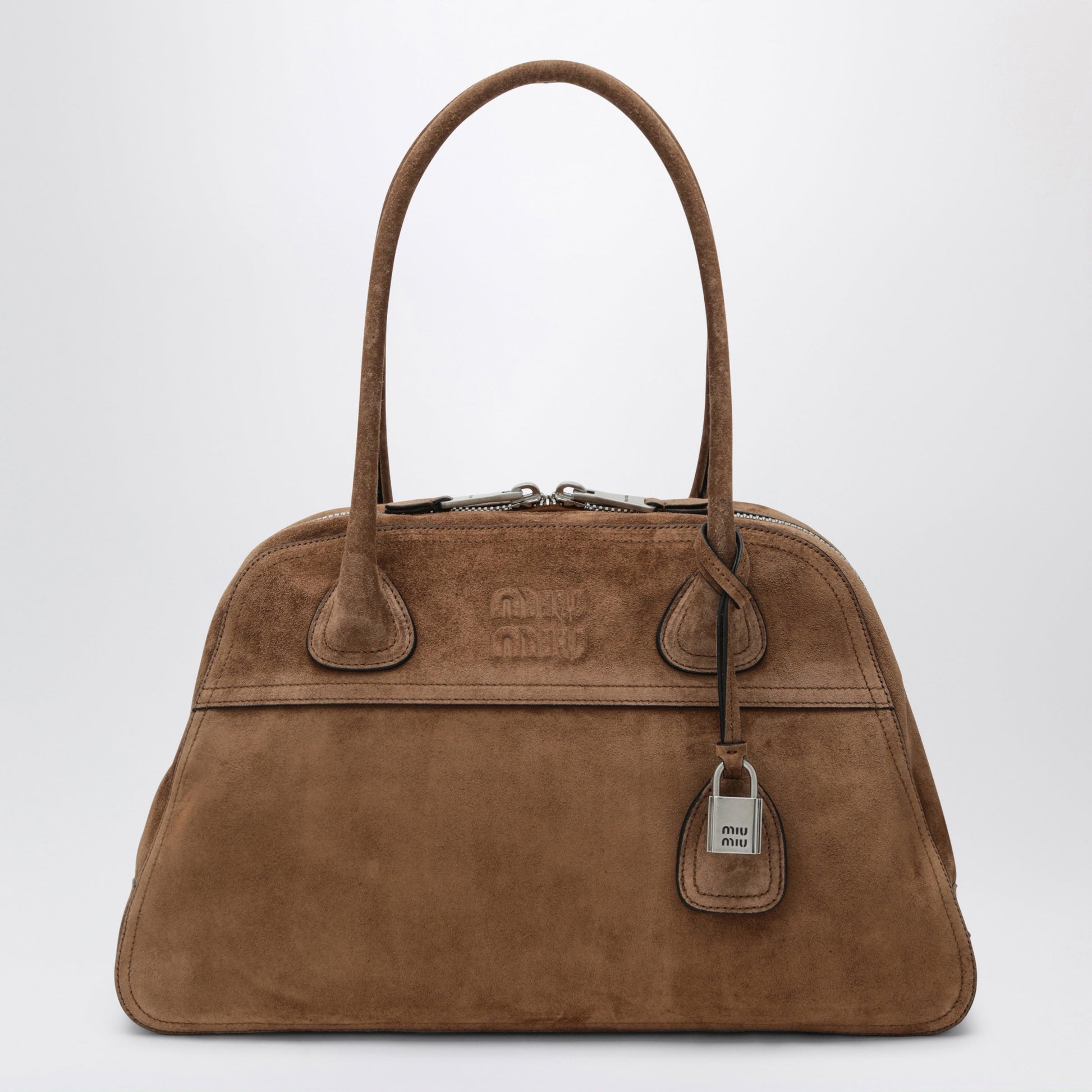Miu Miu Medium Vivant Bag In Cocoa Suede Leather Women MIU MIU