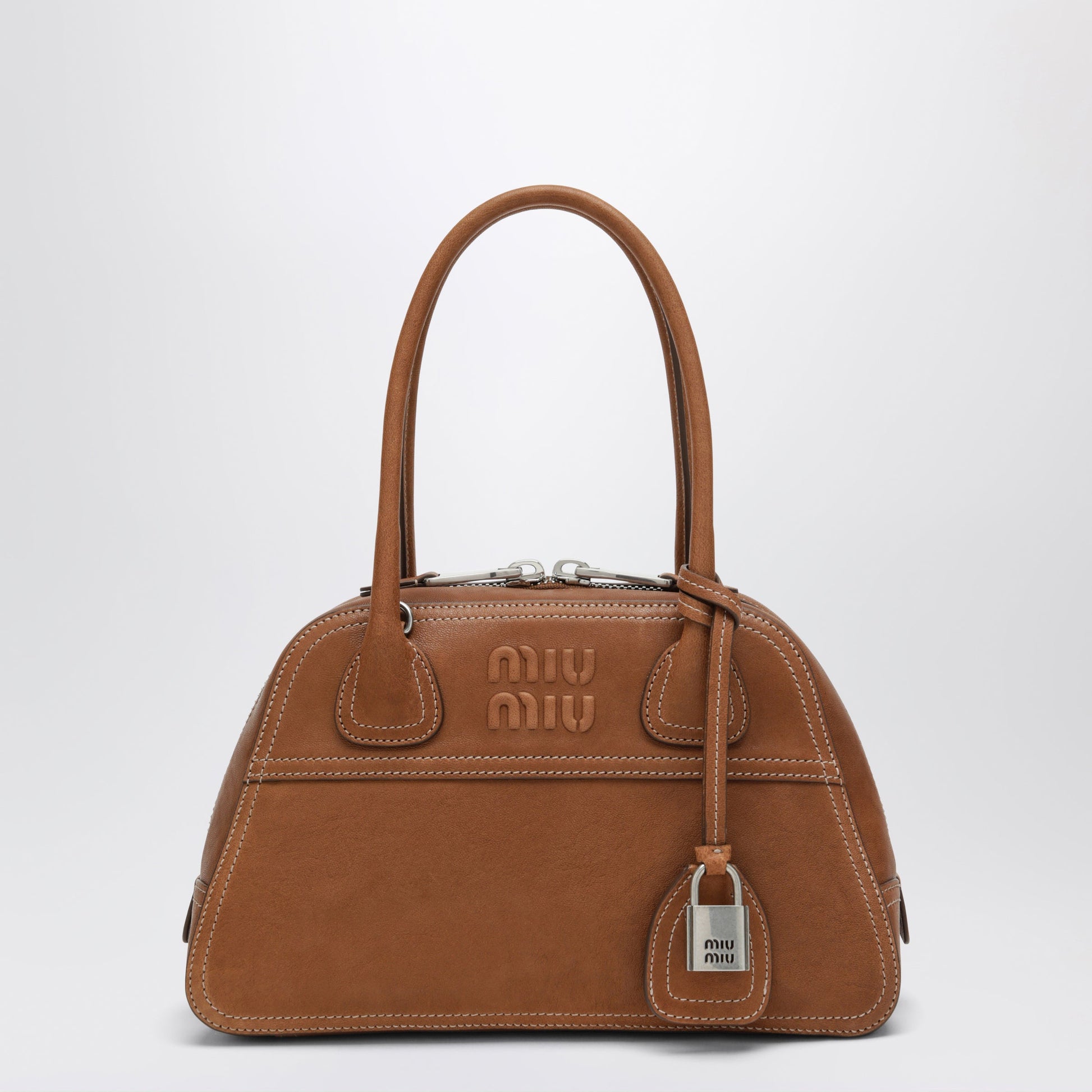 Miu Miu Caramel Vivant Small Nappa Leather Bag Women MIU MIU