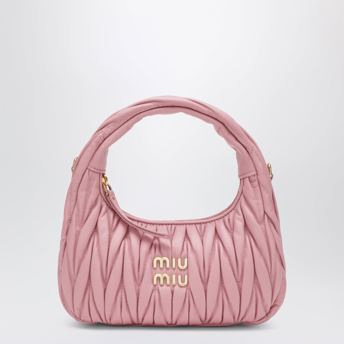 Miu Miu Small Pink Miu Wander Bag In Matelasse Leather Women MIU MIU