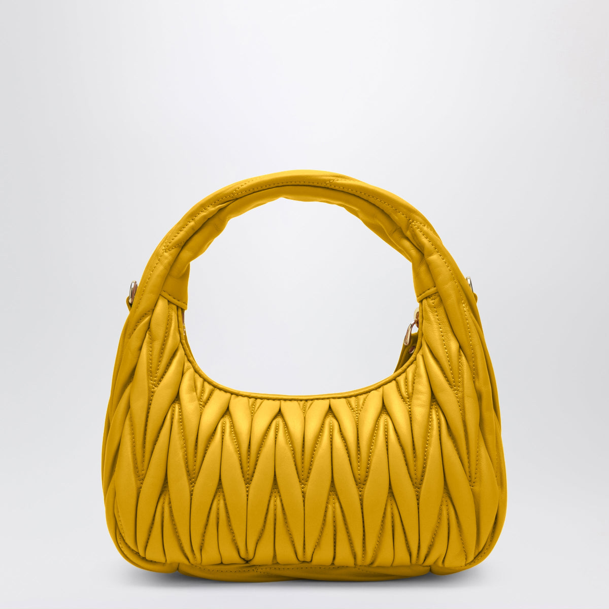 Miu Miu Small Yellow Miu Wander Bag In Matelasse Leather Women MIU MIU